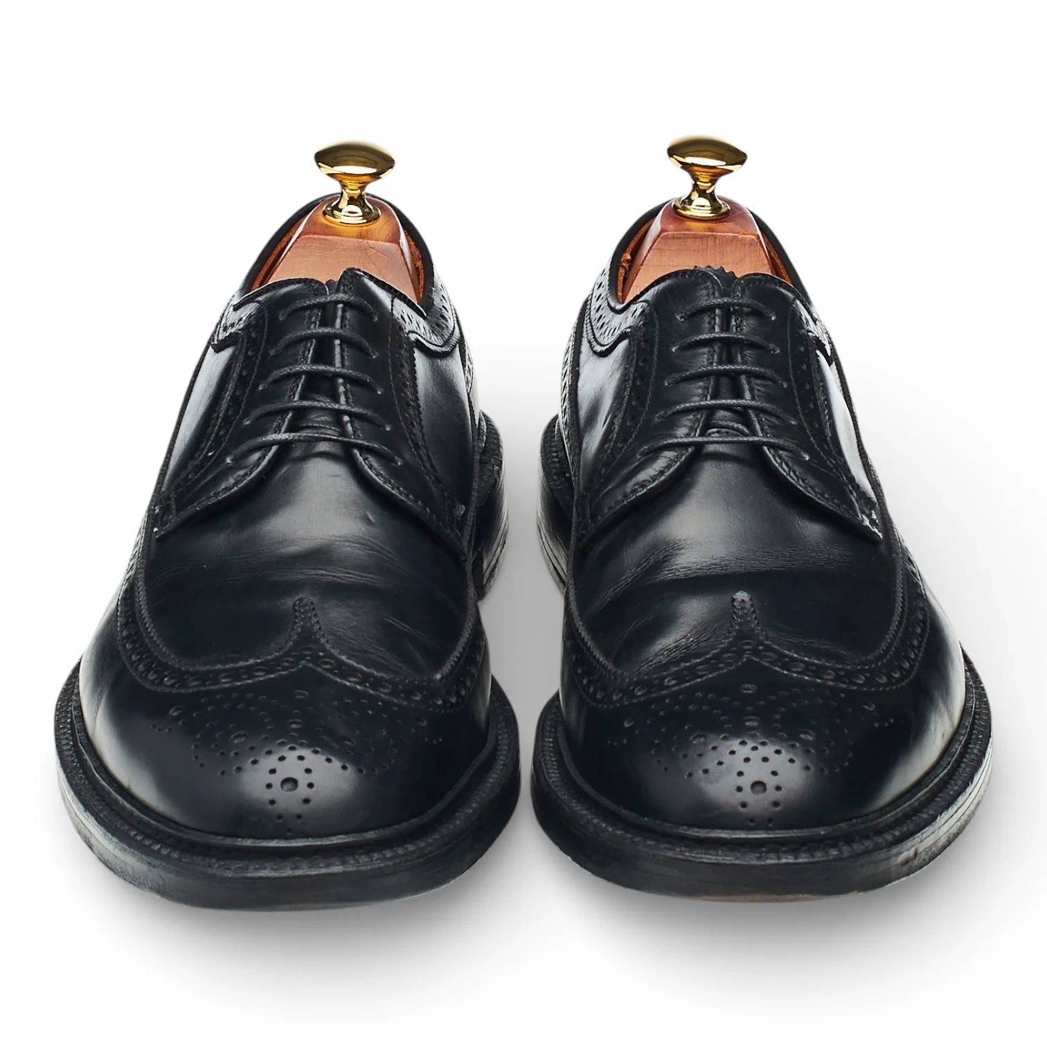'9753' Black Leather Derby Brogues UK 10 US 10.5 - Image 2