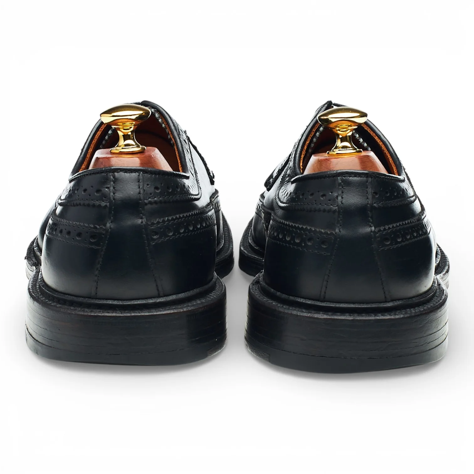 '9753' Black Leather Derby Brogues UK 10 US 10.5 - Image 4