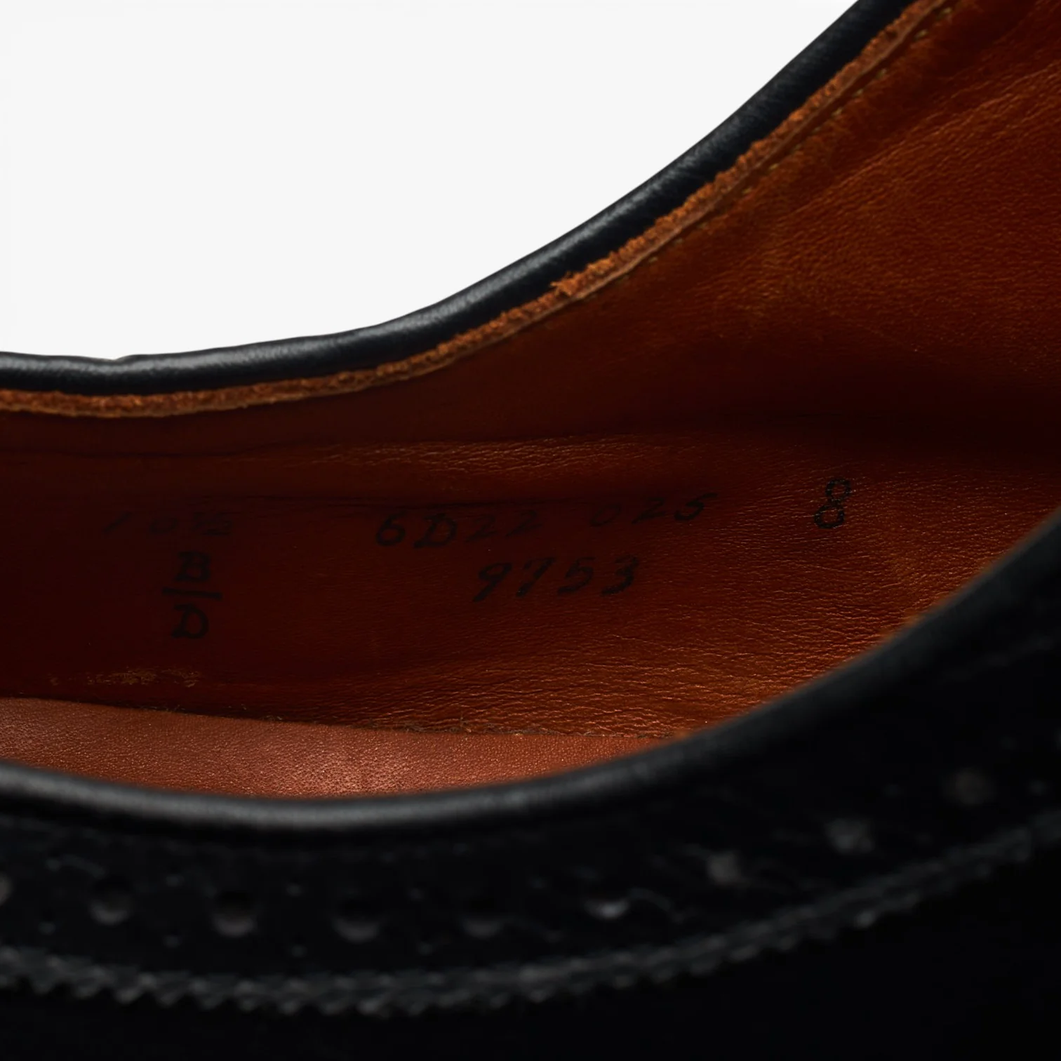 '9753' Black Leather Derby Brogues UK 10 US 10.5 - Image 7