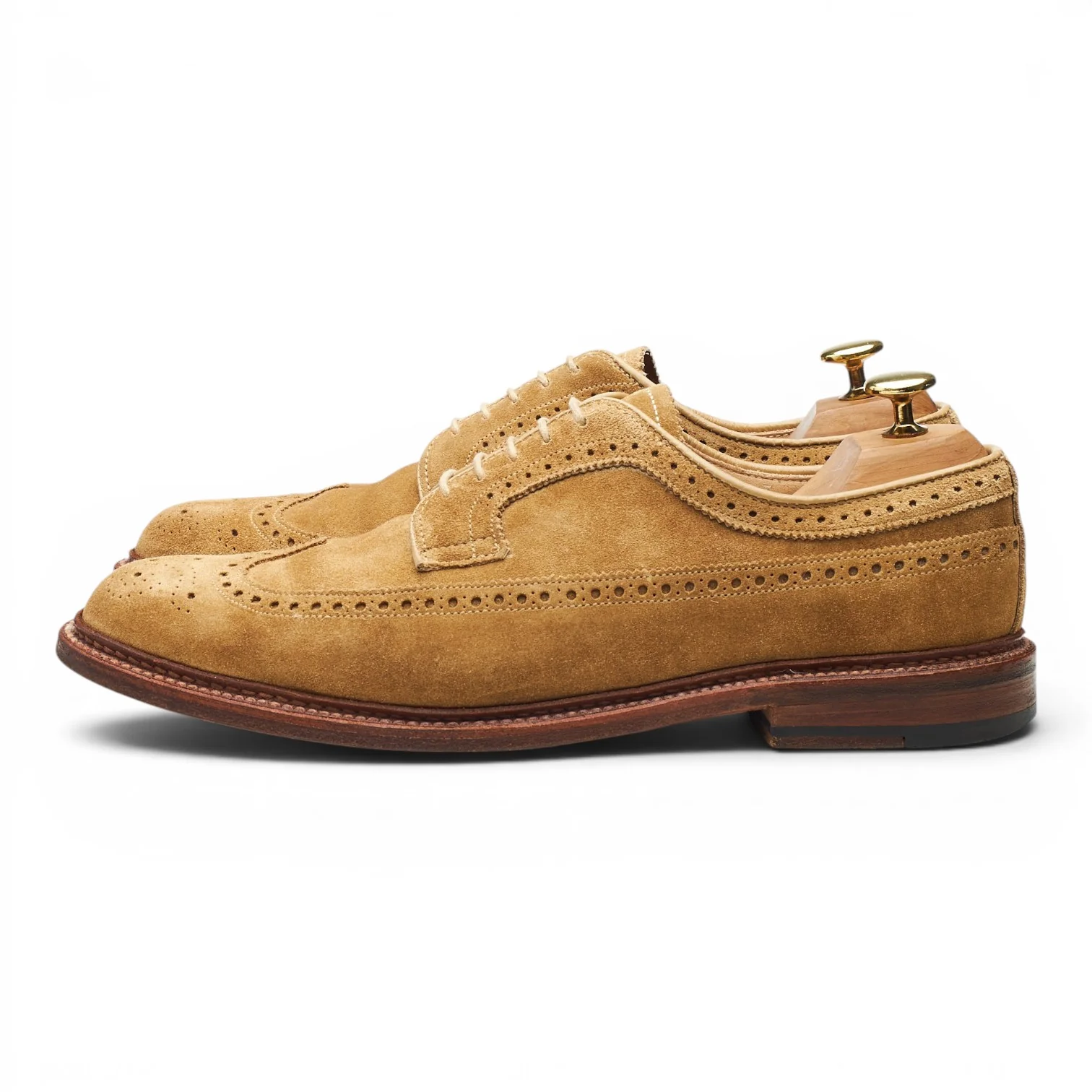 Leffot '97789' Tan Brown Suede Derby Brogues UK 8.5 US 9 D - Image 3