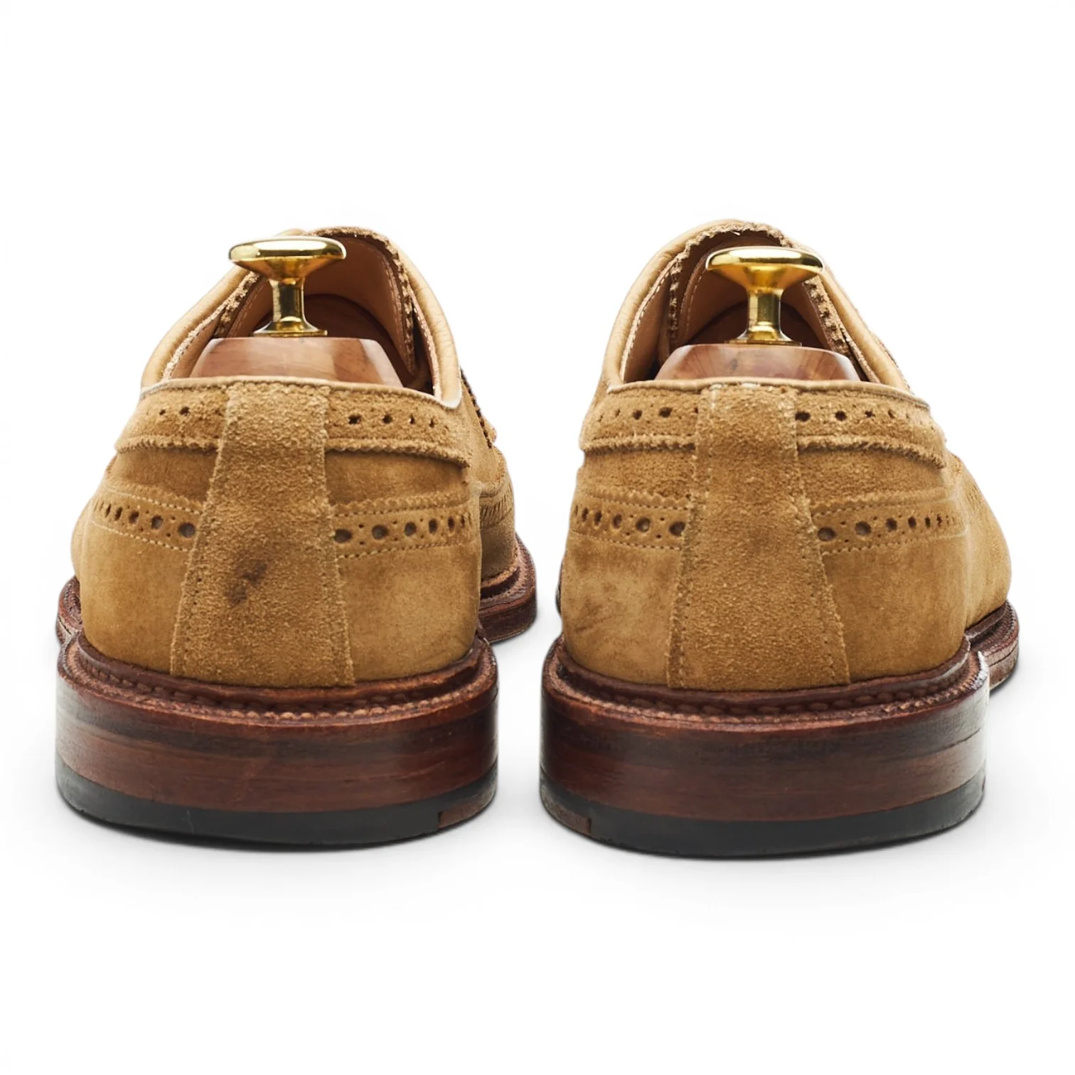 Leffot '97789' Tan Brown Suede Derby Brogues UK 8.5 US 9 D - Image 4