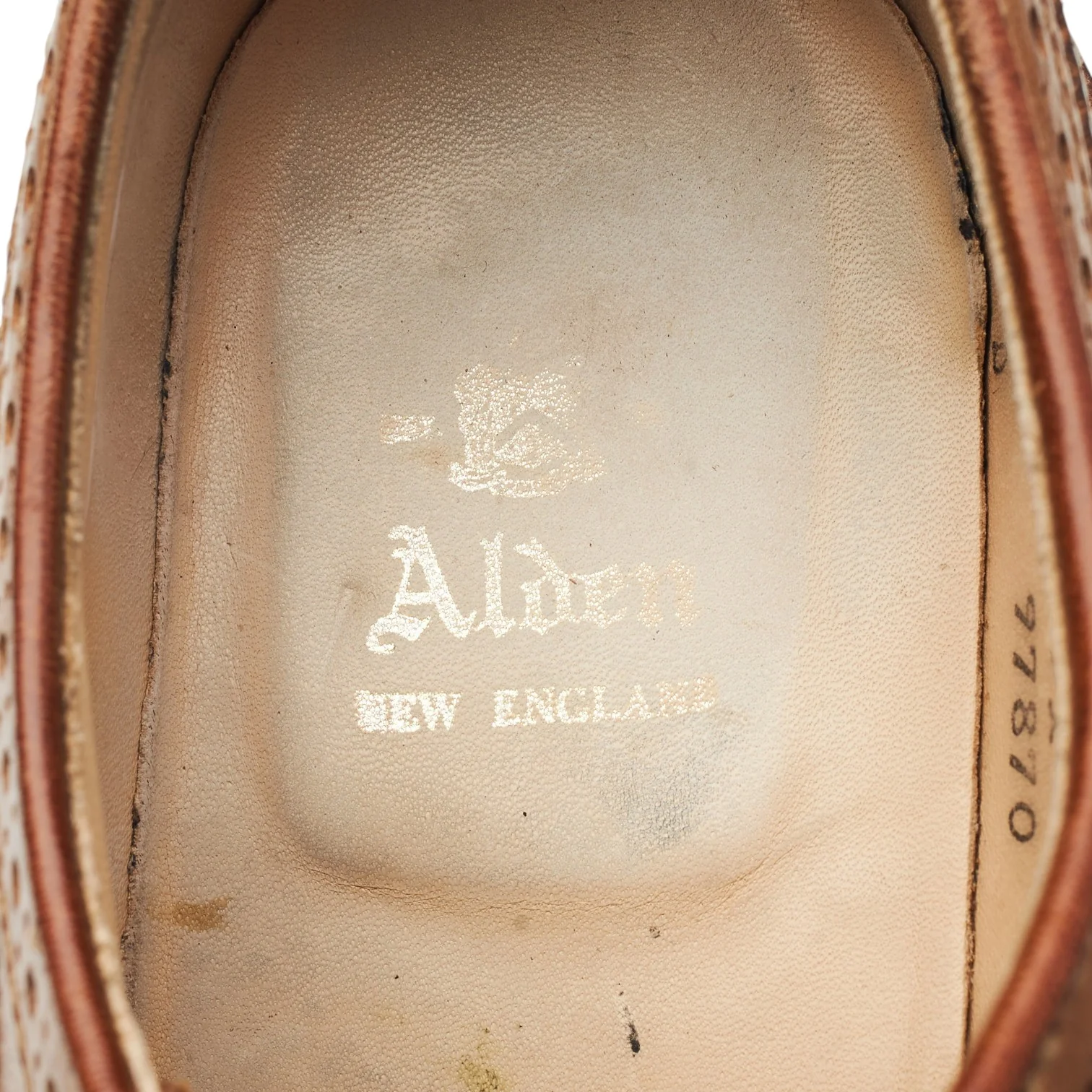 '97870' Brown Leather Derby Brogues UK 8 US 8.5 D - Image 6