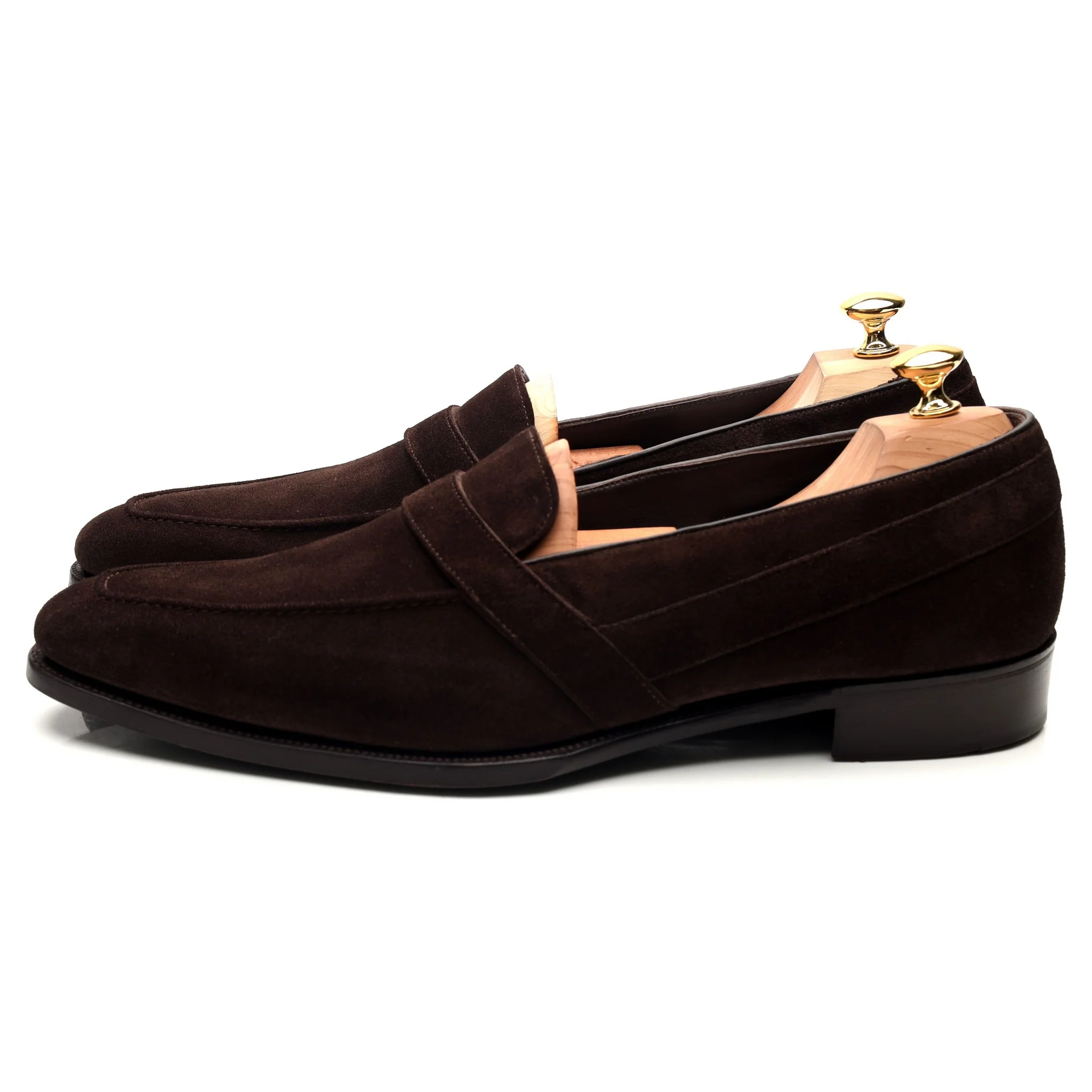 'Baron' Dark Brown Suede Loafers UK 11.5 E - Image 2