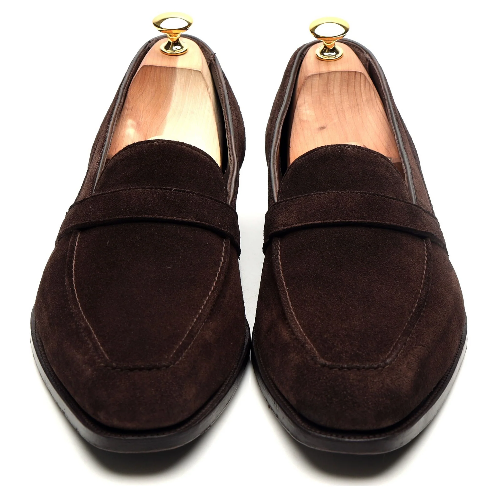 'Baron' Dark Brown Suede Loafers UK 11.5 E - Image 8