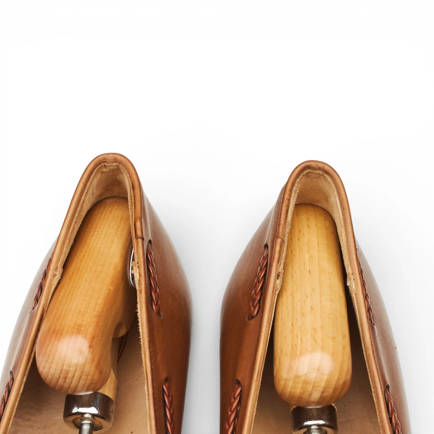 'Aidan' Tan Brown Leather Tassel Loafers UK 10.5 E - Image 6