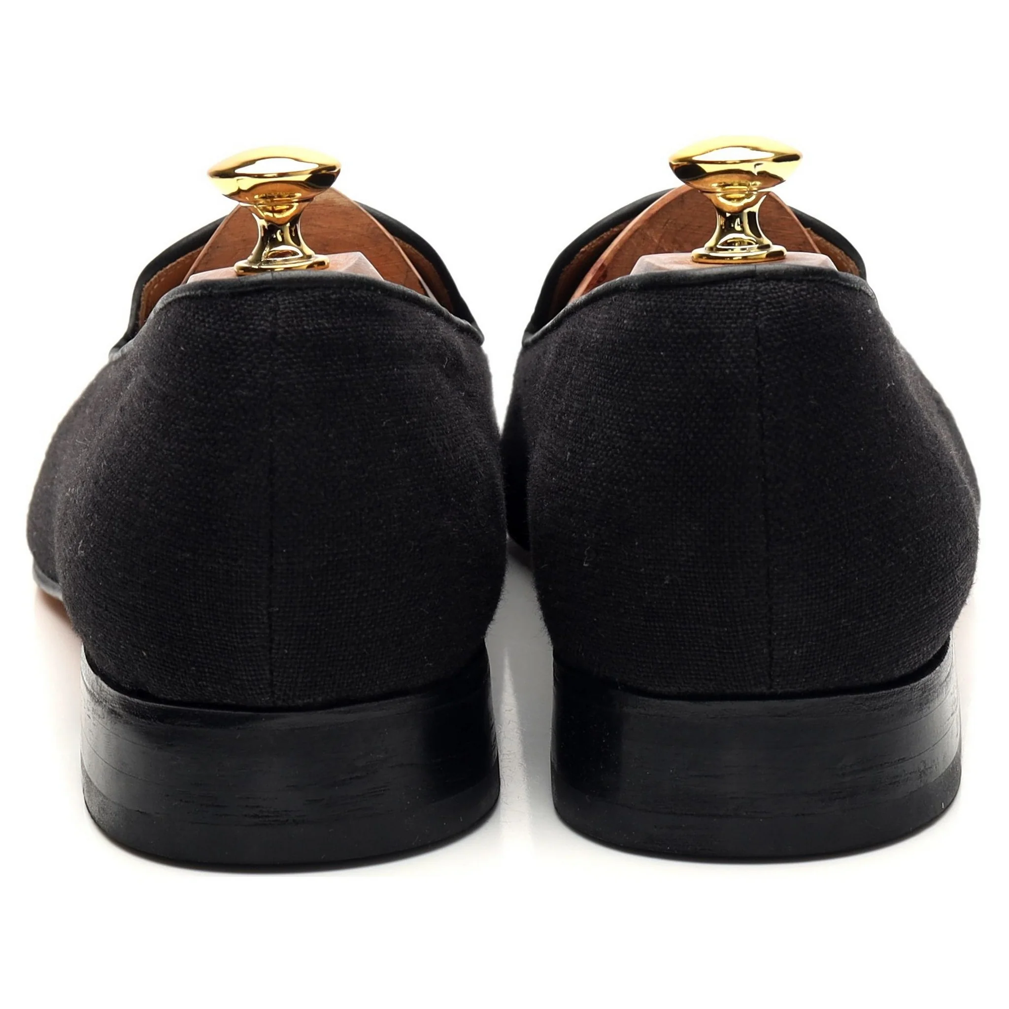 'Albert' Black Canvas Slippers UK 11 - Image 4