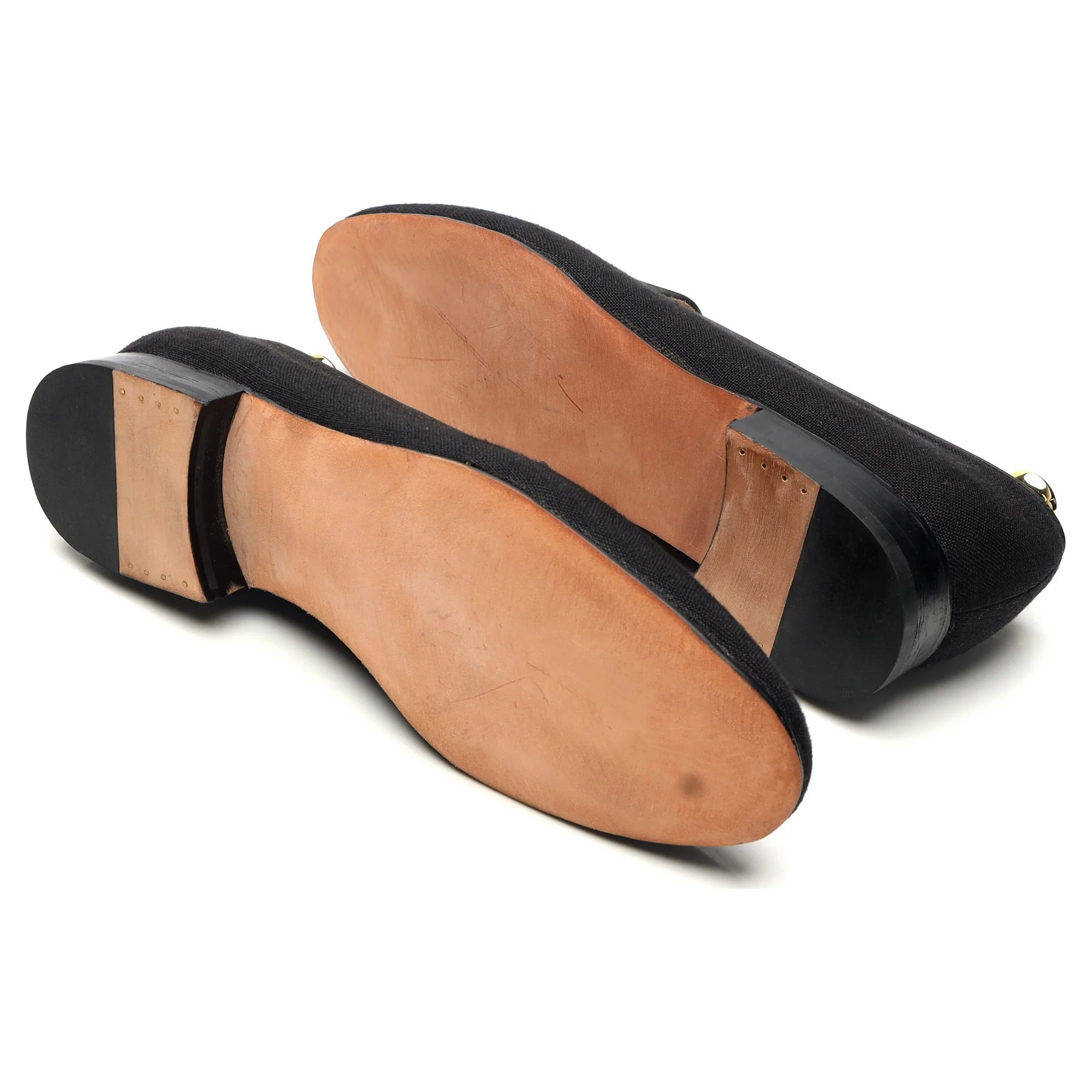 'Albert' Black Canvas Slippers UK 11 - Image 5