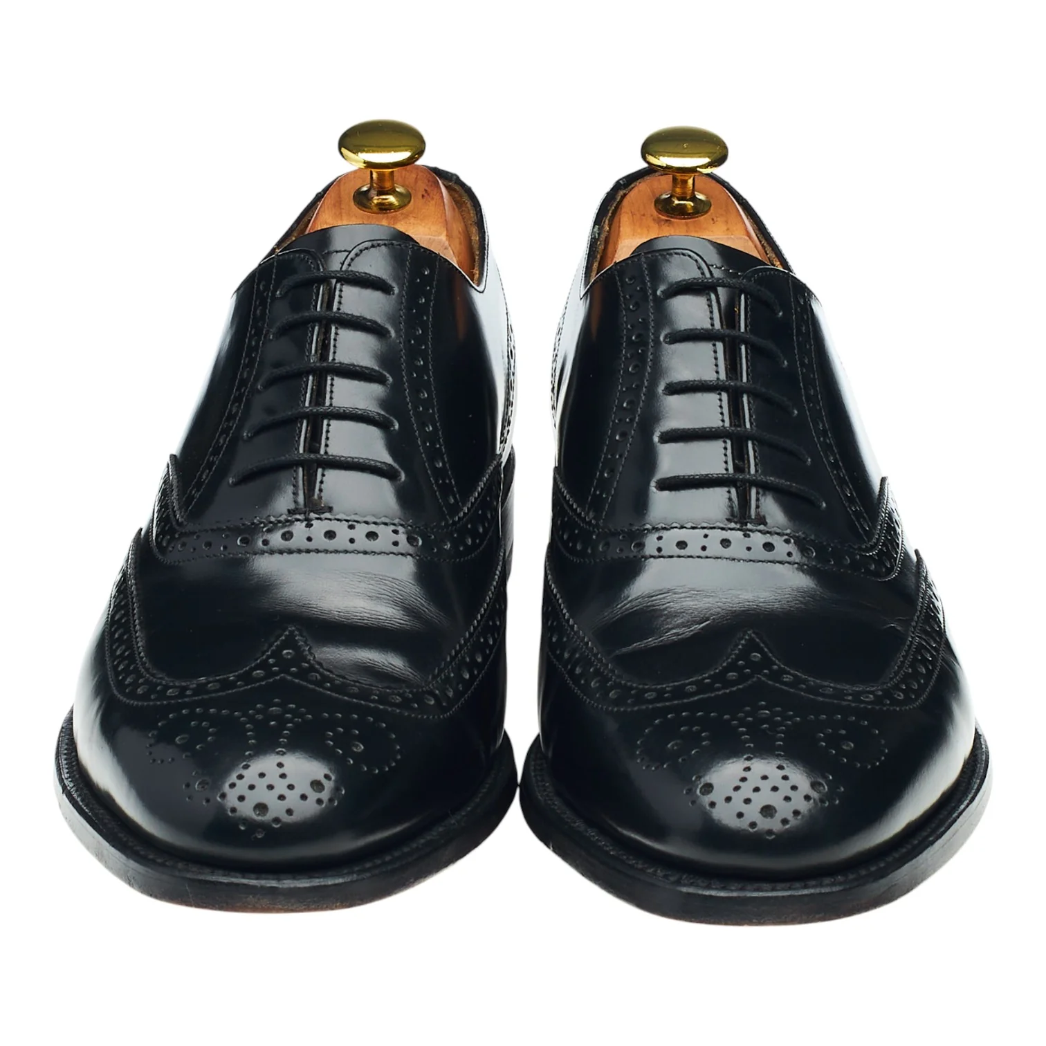 'Albert' Black Leather Oxford Brogues UK 8 G - Image 2