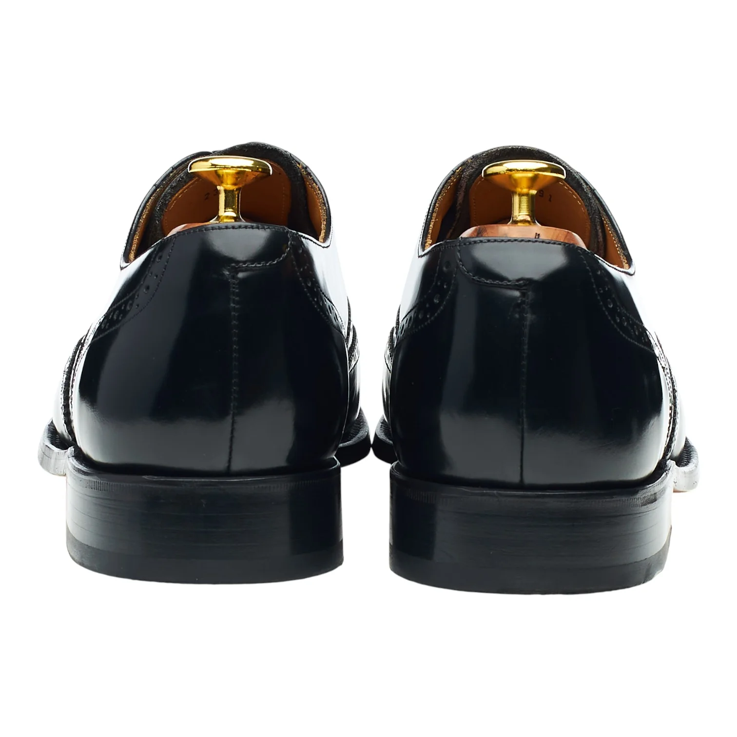'Albert' Black Leather Oxford Brogues UK 8 G - Image 4
