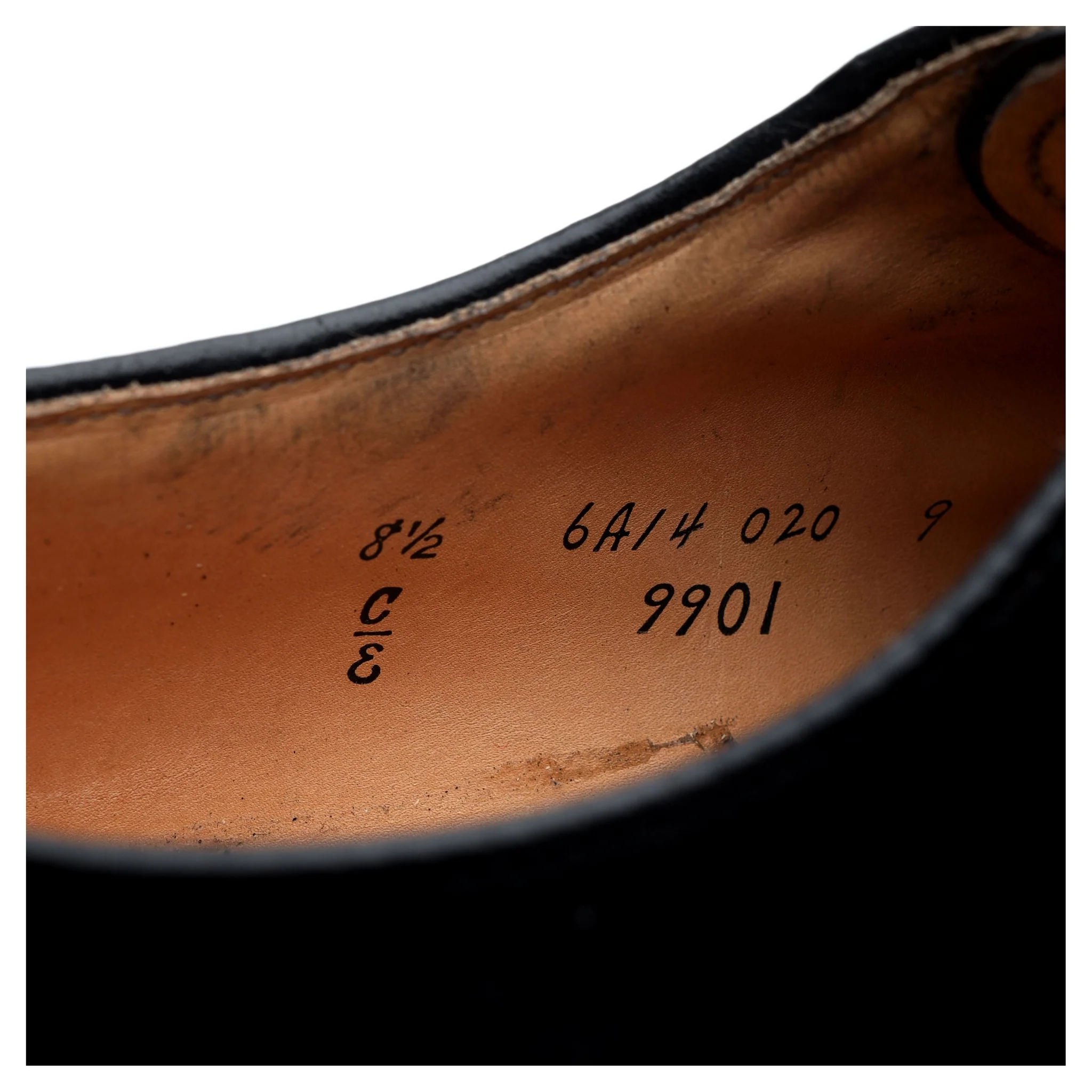 '9901' Black Cordovan Leather Derby UK 8 US 8.5 - Image 14