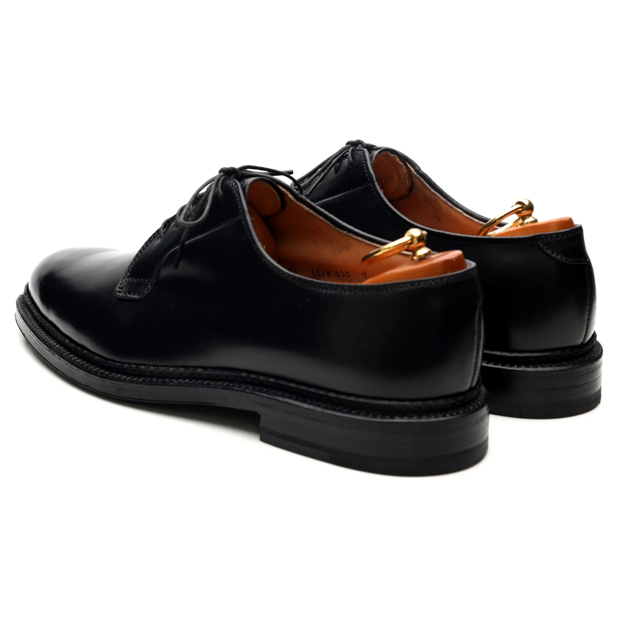 '9901' Black Cordovan Leather Derby UK 8 US 8.5 - Image 3