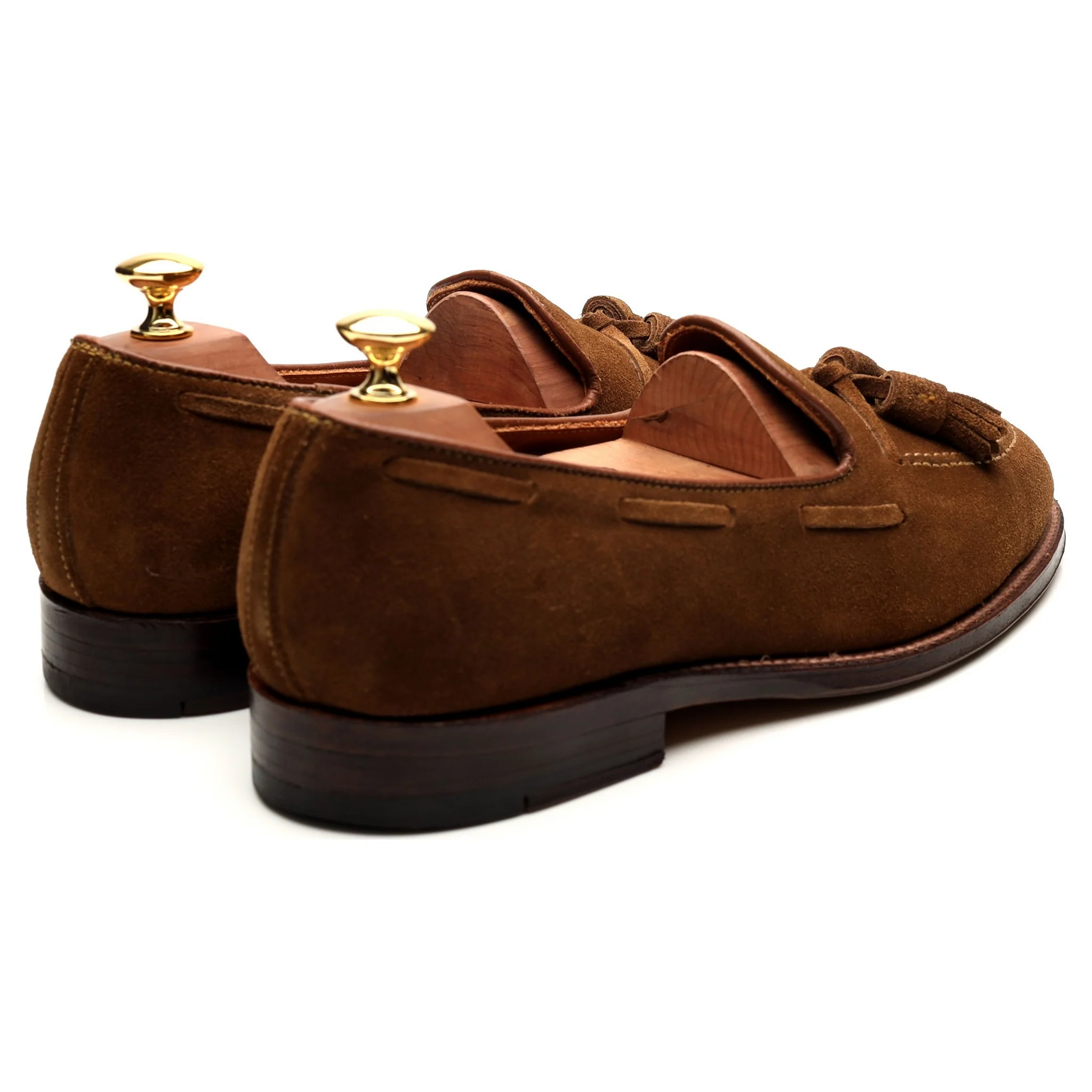 '3403' Snuff Tan Brown Suede Tassel Loafers UK 8.5 US 9 E - Image 5