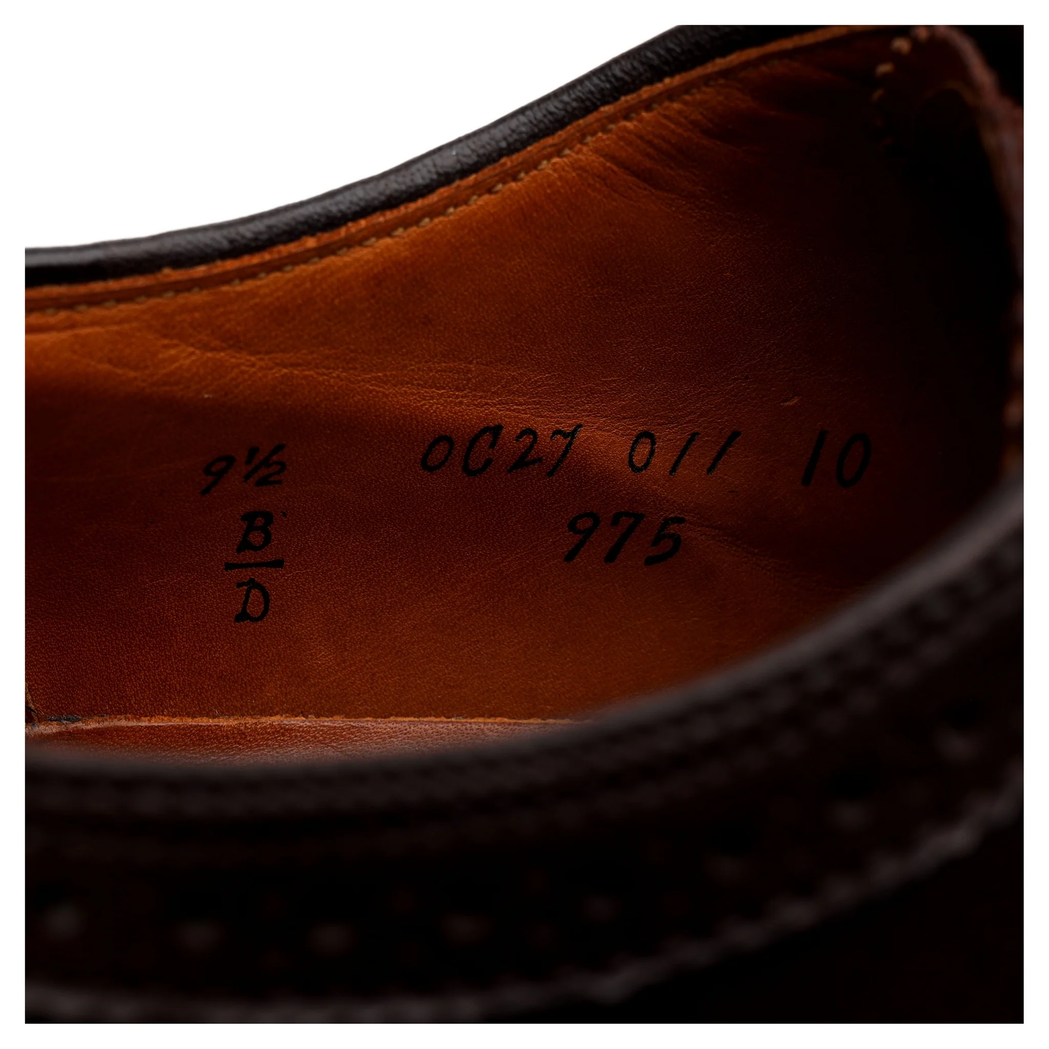 '975' Burgundy Cordovan Leather Derby Brogues UK 9 US 9.5 - Image 13