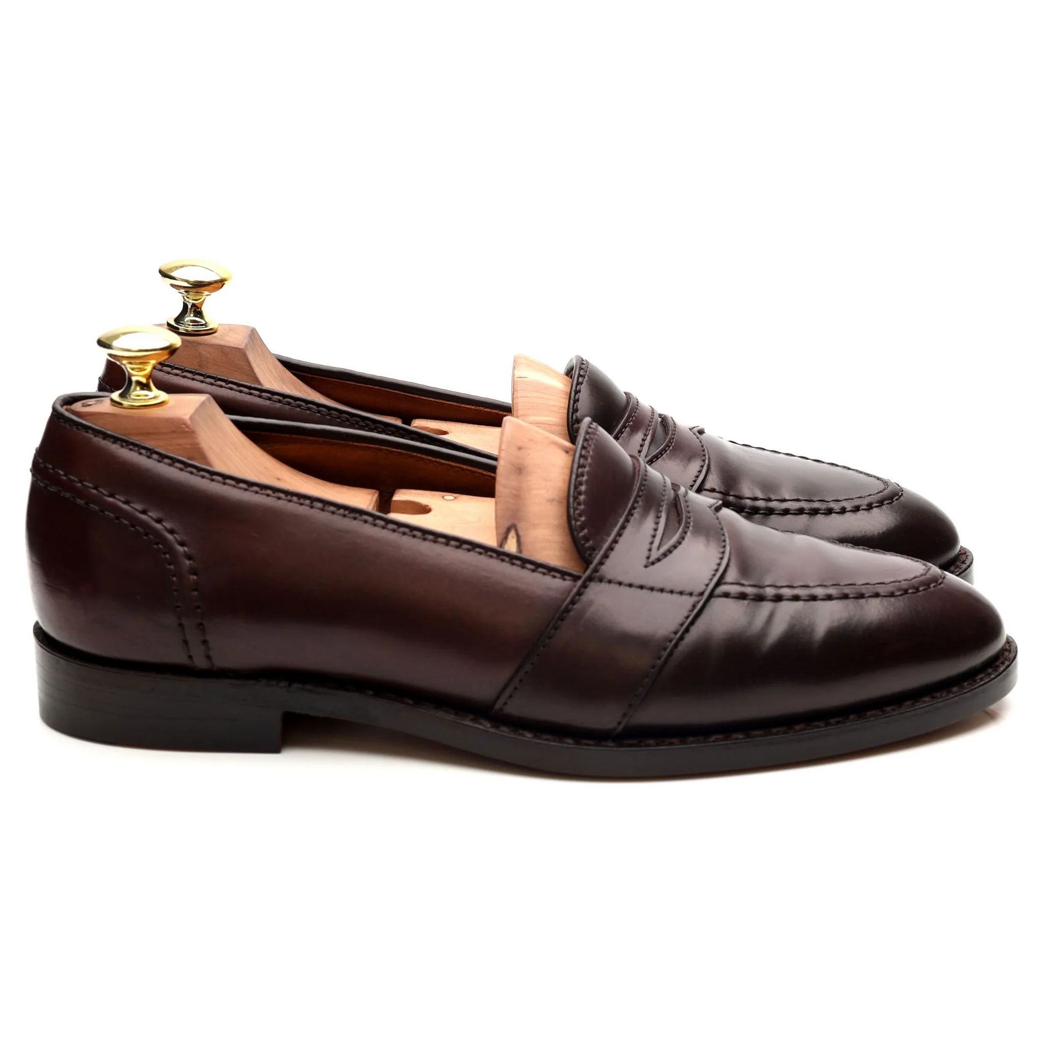 '684' Burgundy Cordovan Leather Loafers UK 7.5 US 8 - Image 6