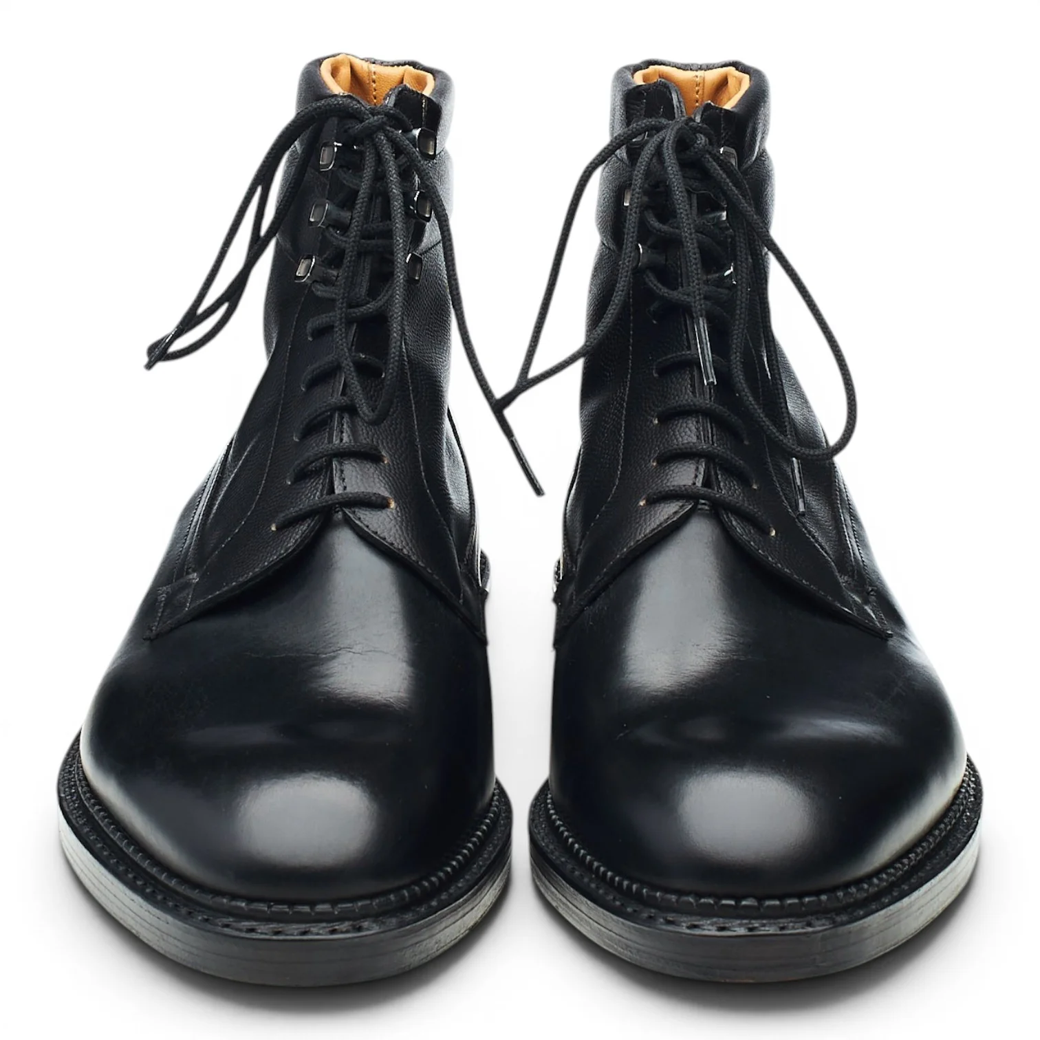 'Alder' Black Museum Grain Leather Boots UK 6 E - Image 2