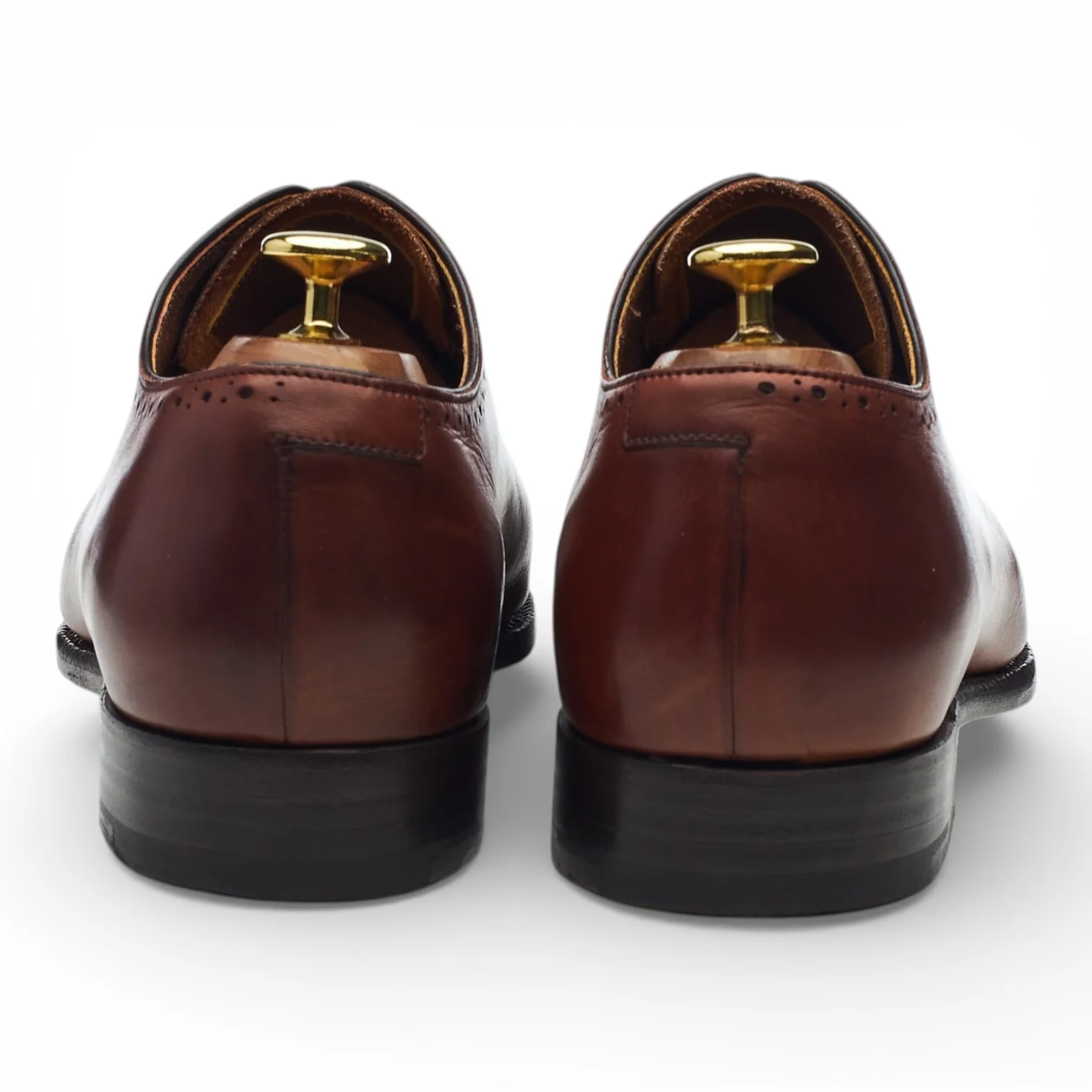 'Alderney' Tan Brown Leather Wholecut Oxford UK 8 FX - Image 4