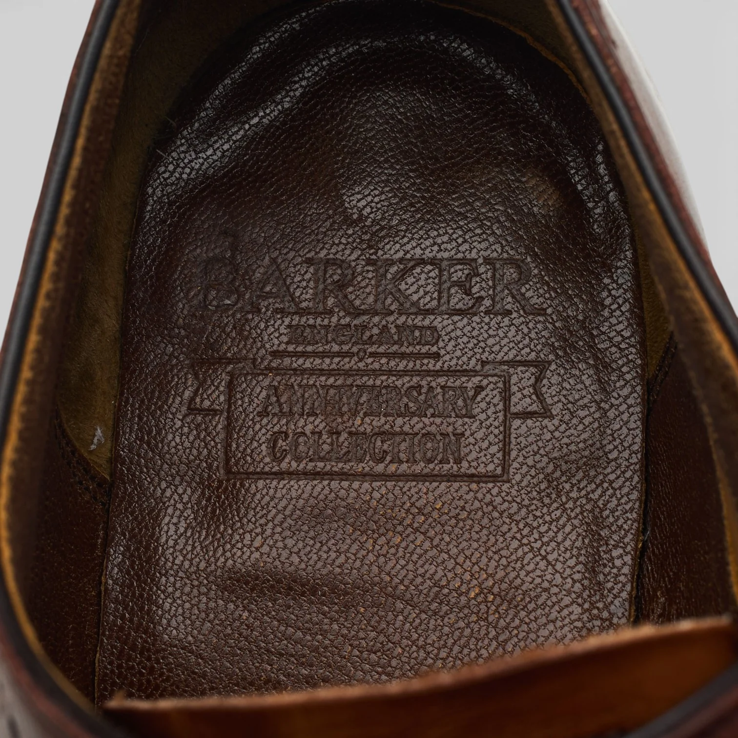 'Alderney' Tan Brown Leather Wholecut Oxford UK 8 FX - Image 6