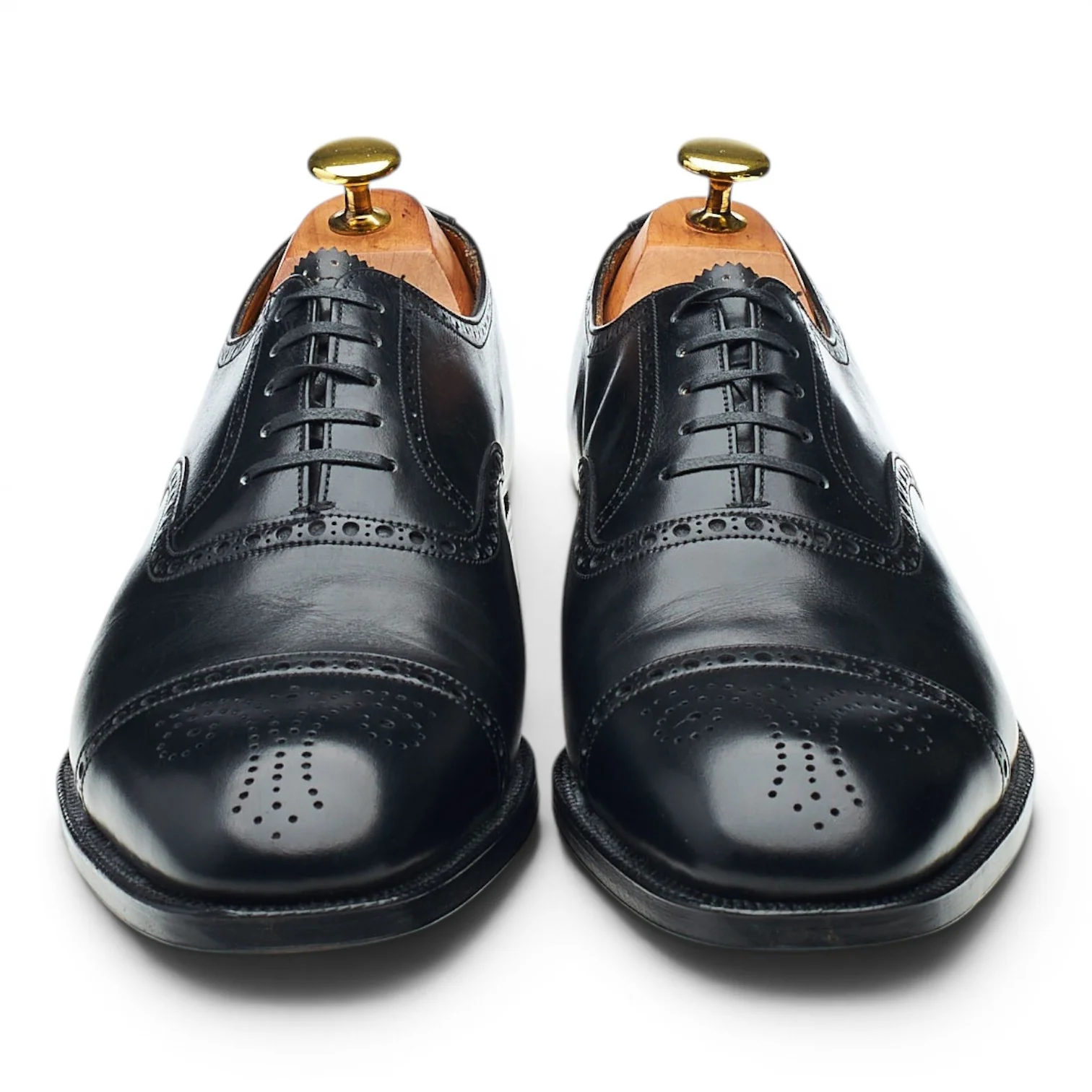 'Aldgate 2' Black Leather Oxford Brogues UK 8.5 E - Image 2