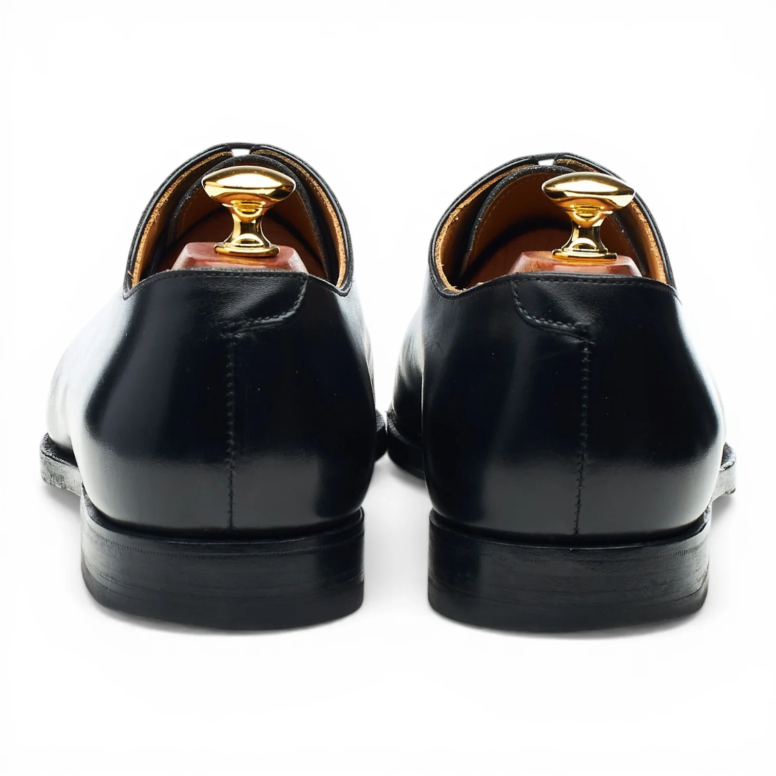 'Alex' Black Leather Wholecut Oxford UK 9 E - Image 4