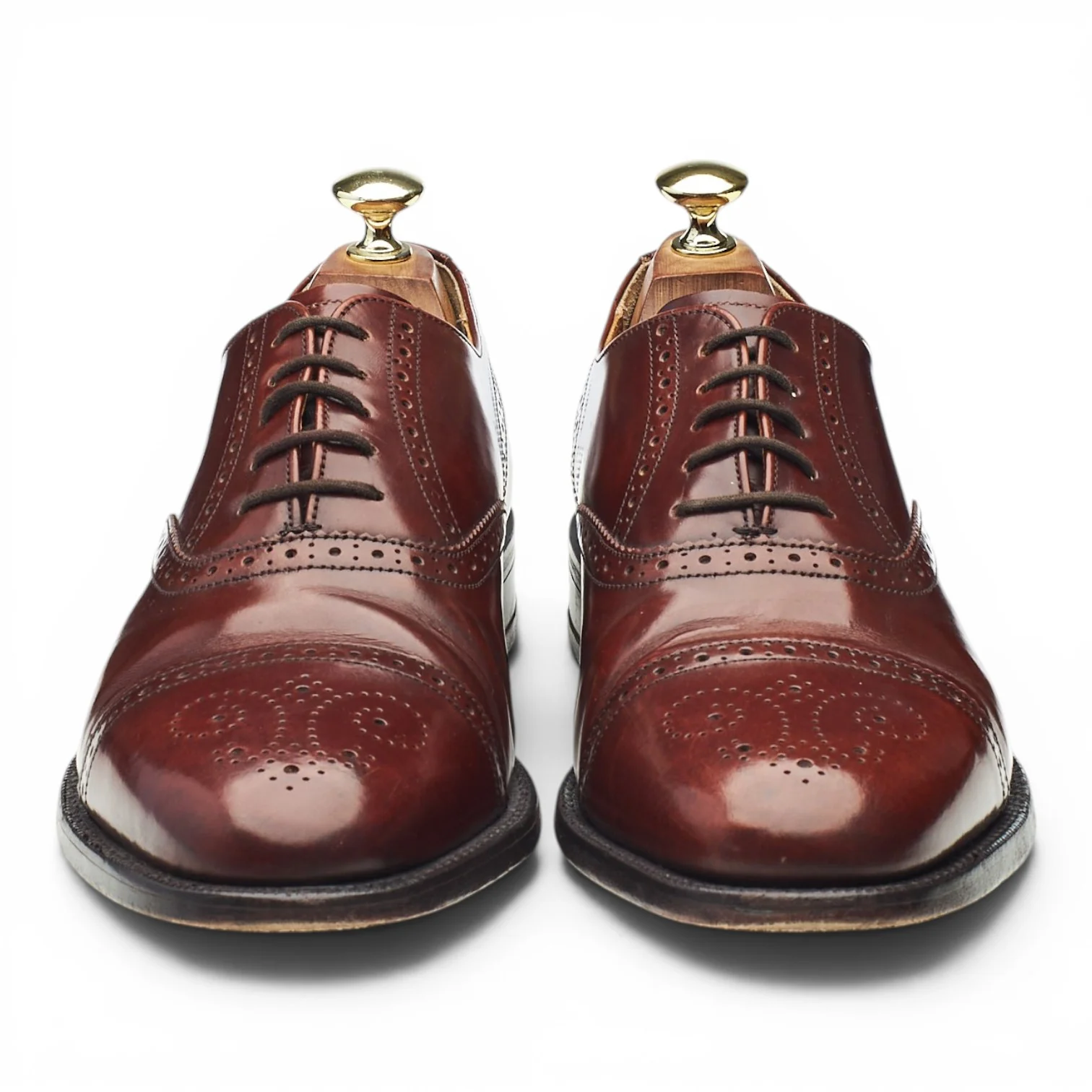 'Alfred' Brown Leather Oxford Borgues UK 7.5 G - Image 2