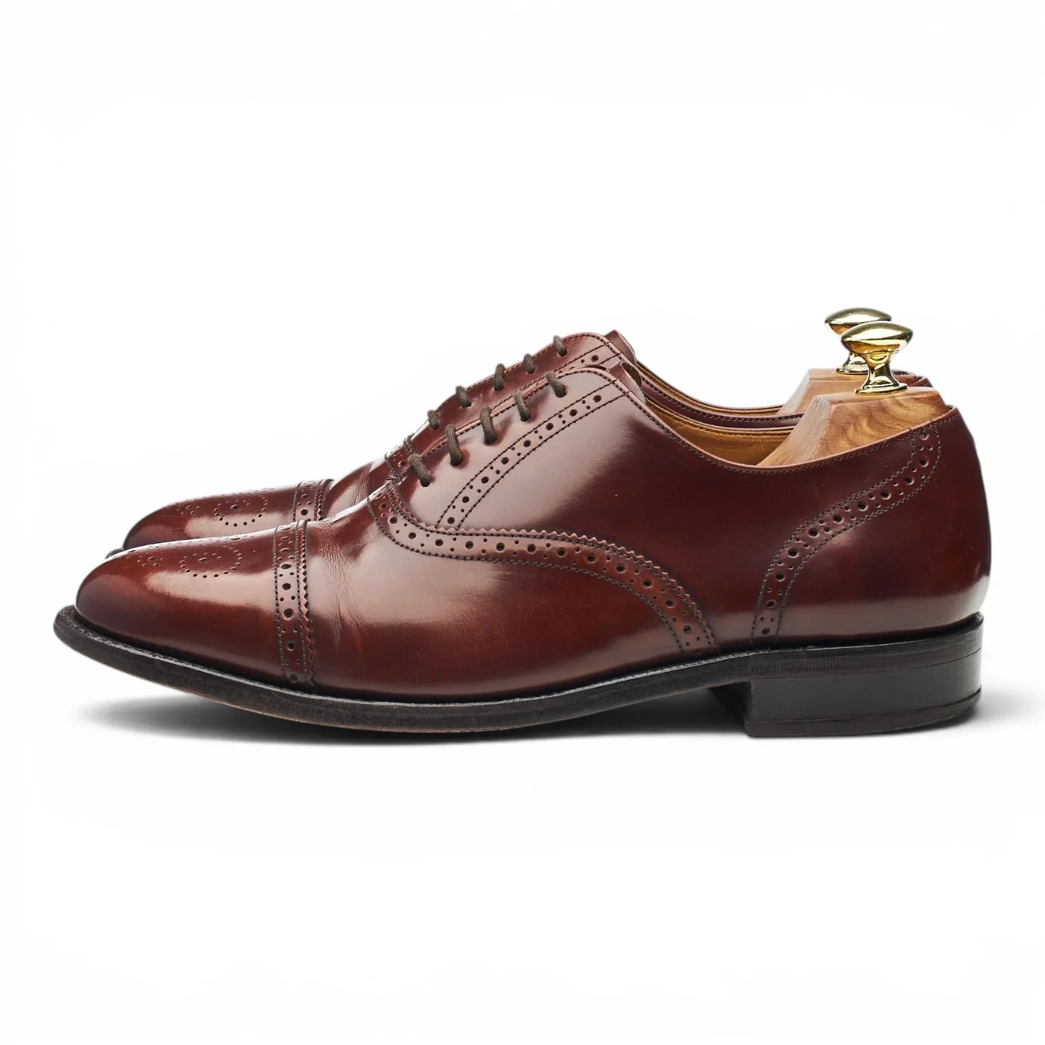 'Alfred' Brown Leather Oxford Borgues UK 7.5 G - Image 3