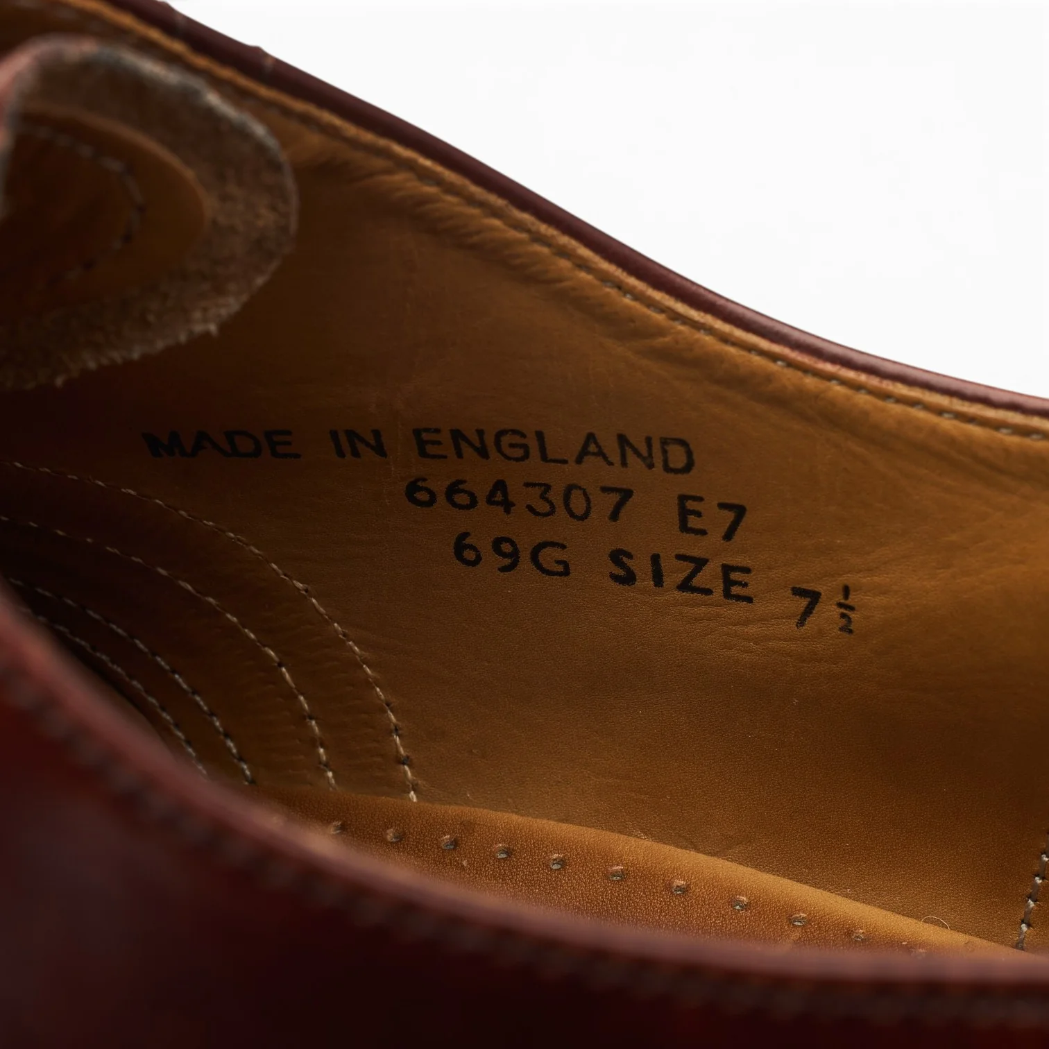 'Alfred' Brown Leather Oxford Borgues UK 7.5 G - Image 7