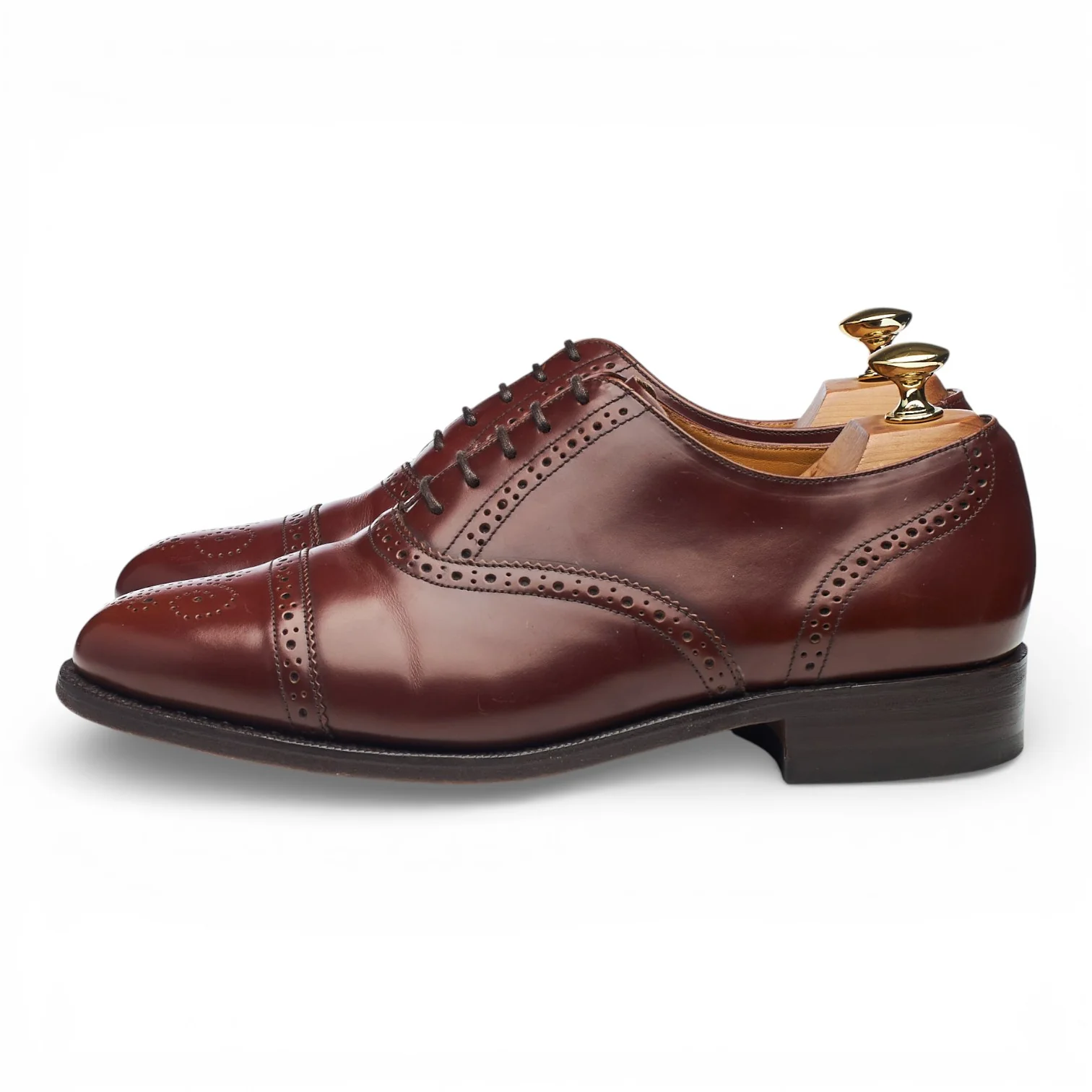 'Alfred' Brown Leather Oxford Brogues UK 6 G - Image 3