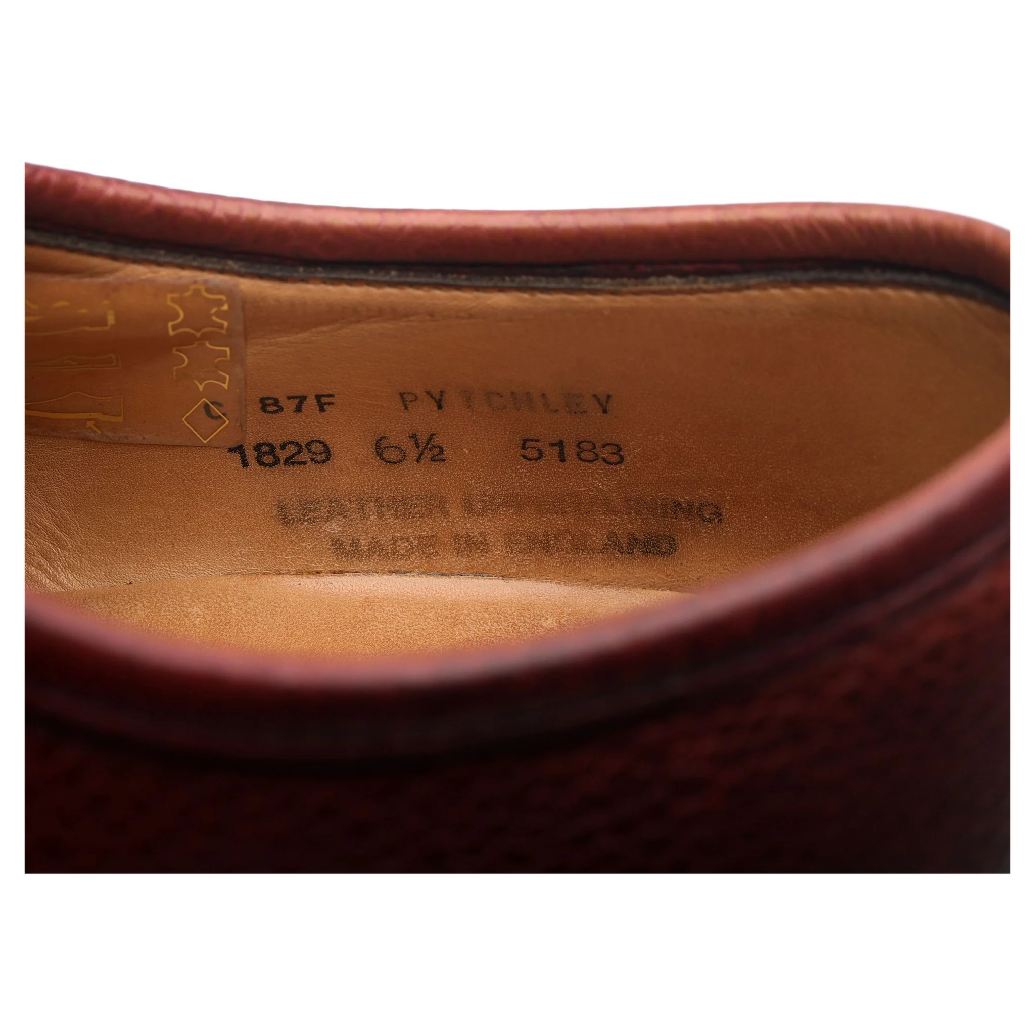 'Pytchley' Burgundy Leather Derby UK 6.5 F - Image 13