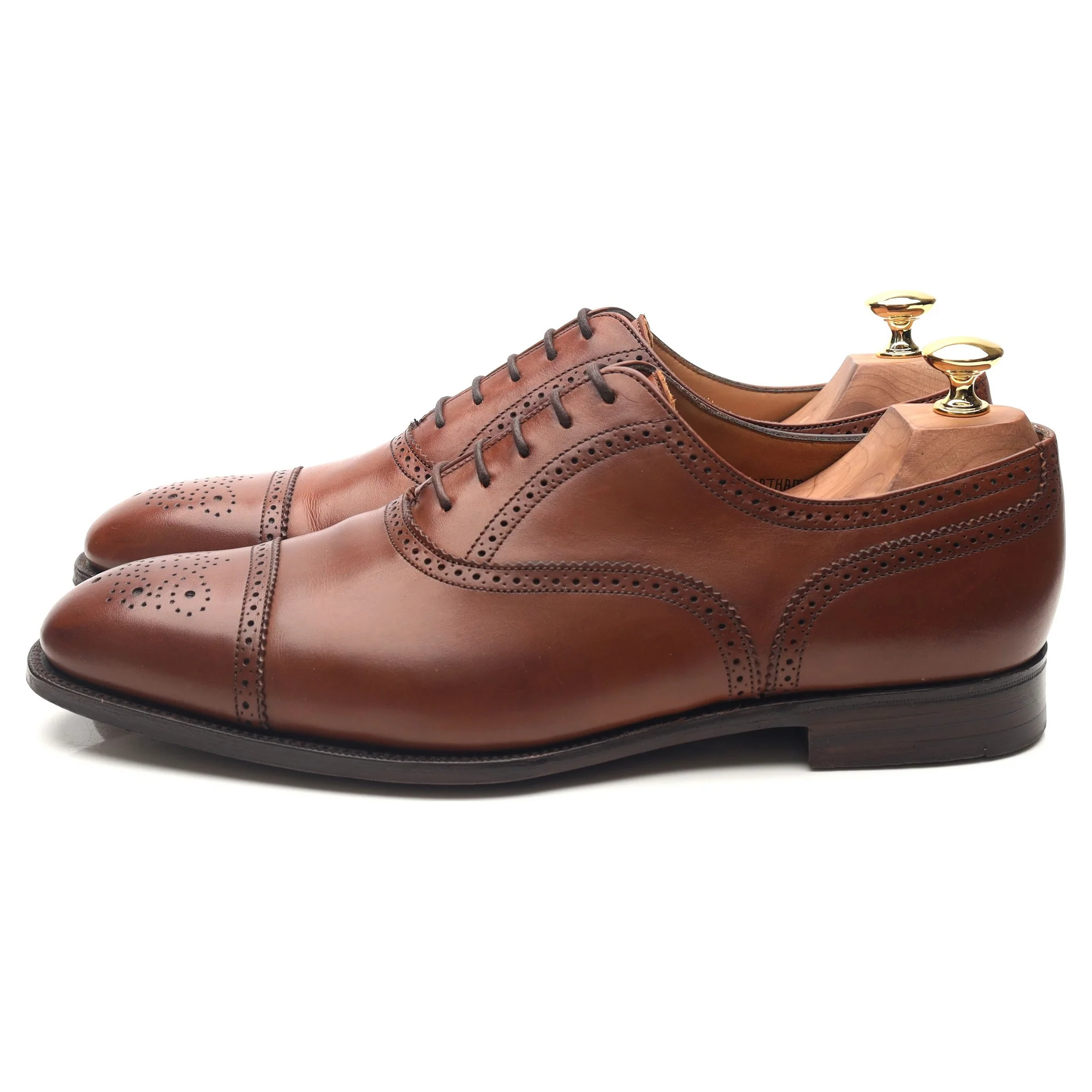 'Chatham 2' Brown Leather Oxford Semi Brogues UK 9 EE - Image 2