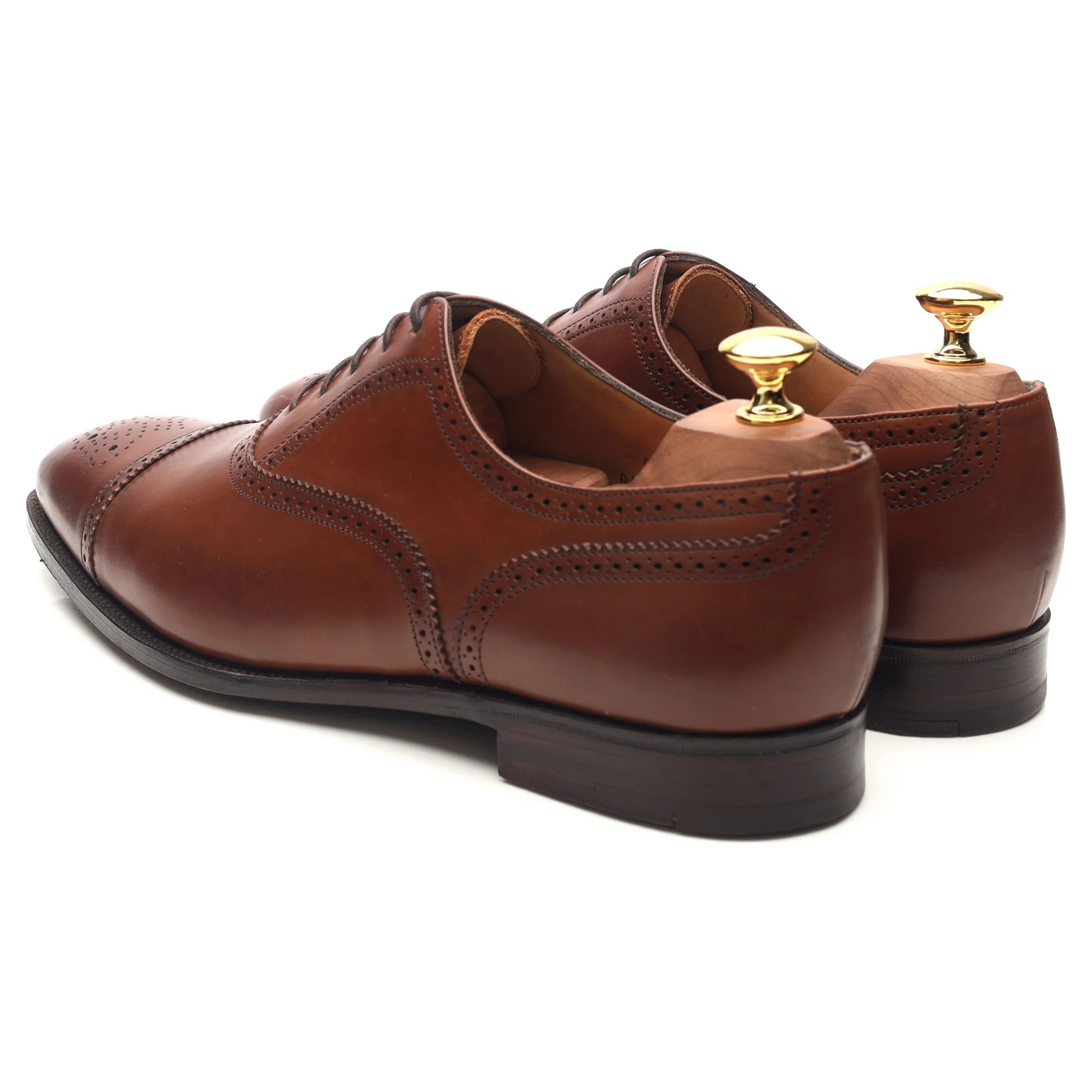 'Chatham 2' Brown Leather Oxford Semi Brogues UK 9 EE - Image 3