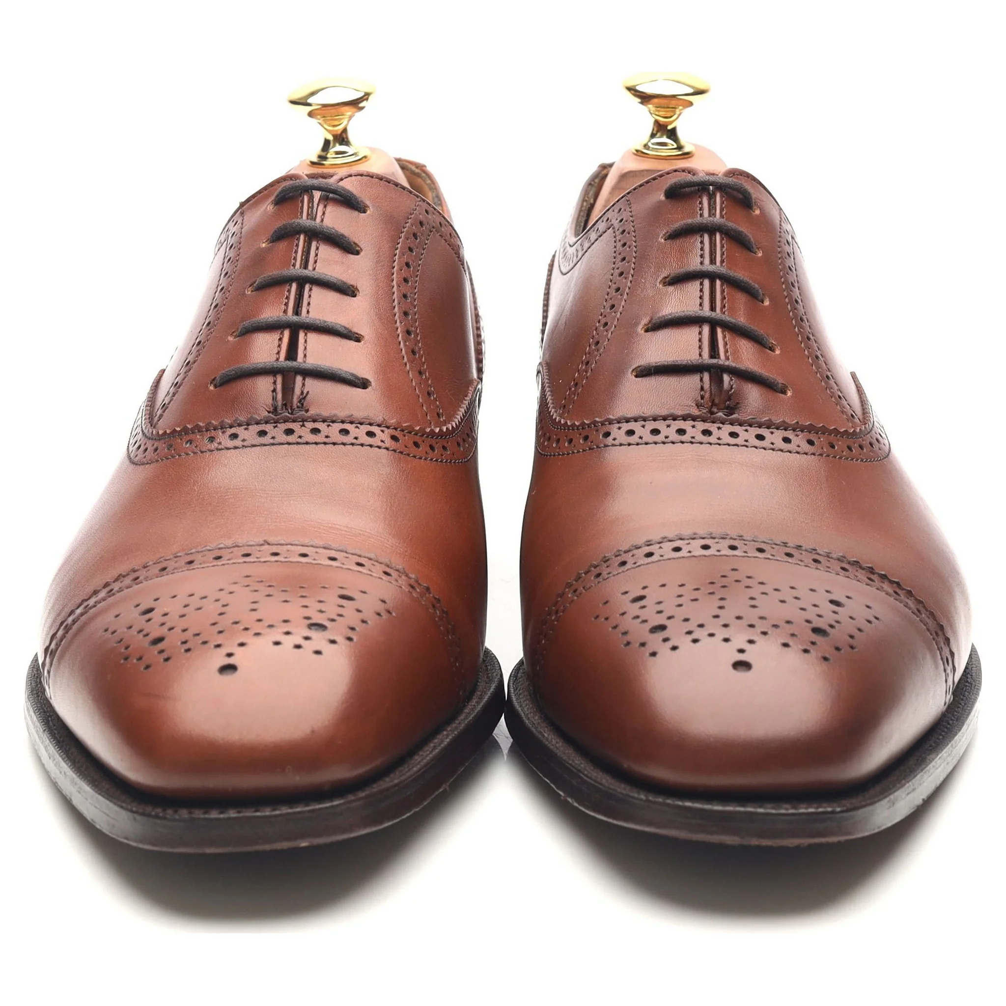 'Chatham 2' Brown Leather Oxford Semi Brogues UK 9 EE - Image 8