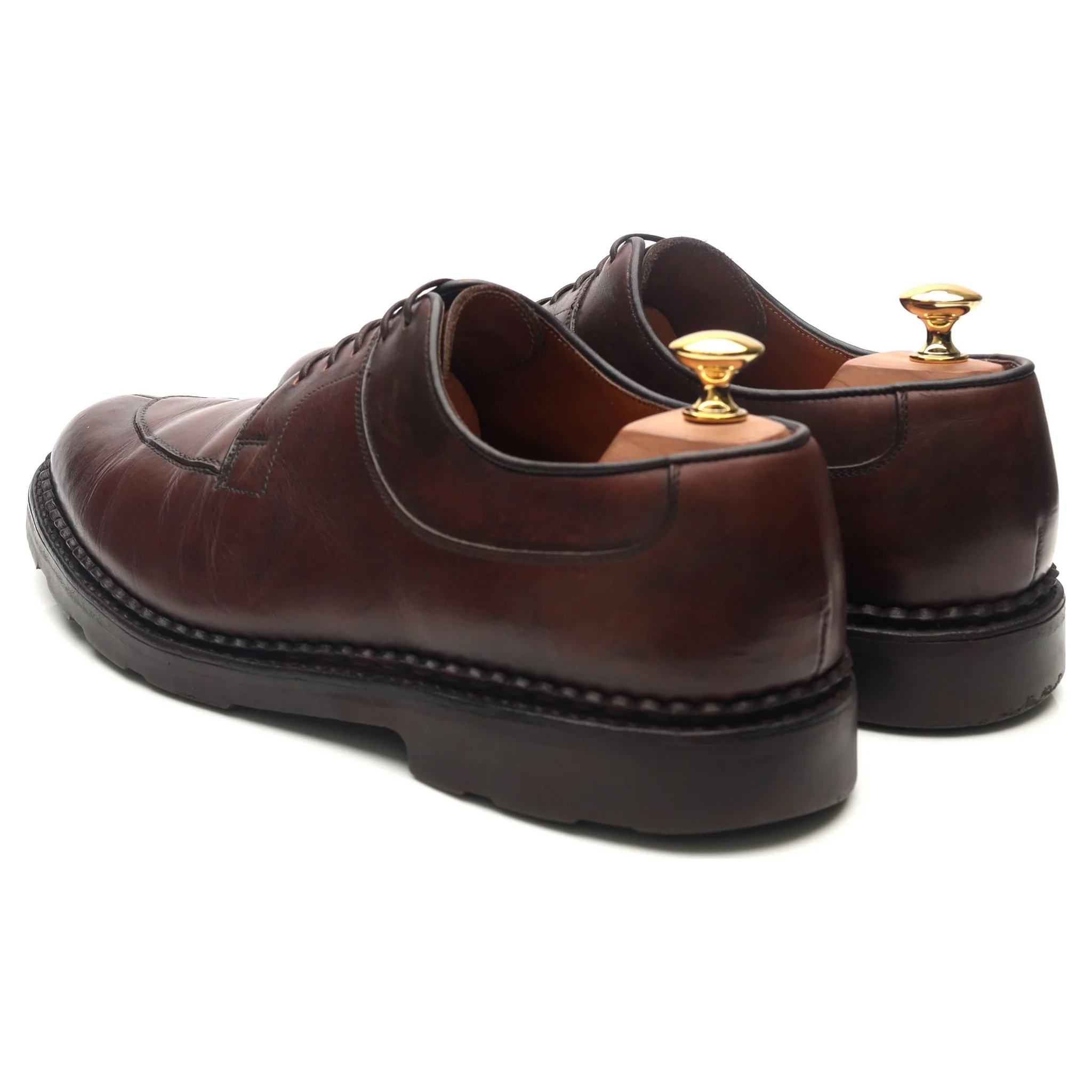 Dark Brown Leather Split Toe Derby UK 10.5 - Image 3