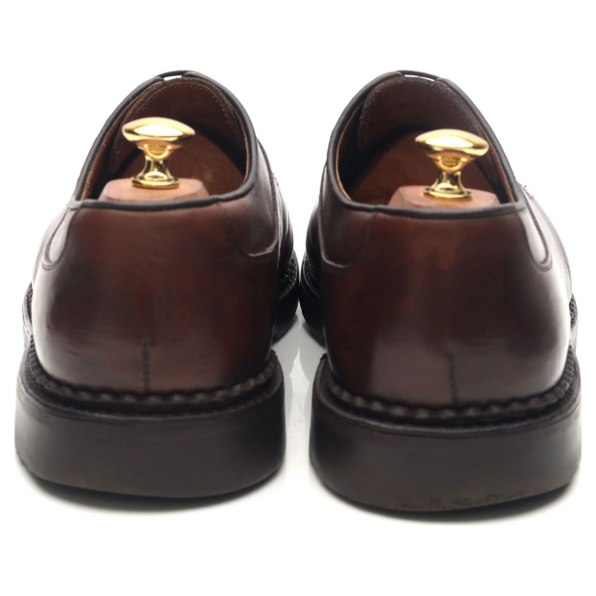 Dark Brown Leather Split Toe Derby UK 10.5 - Image 4