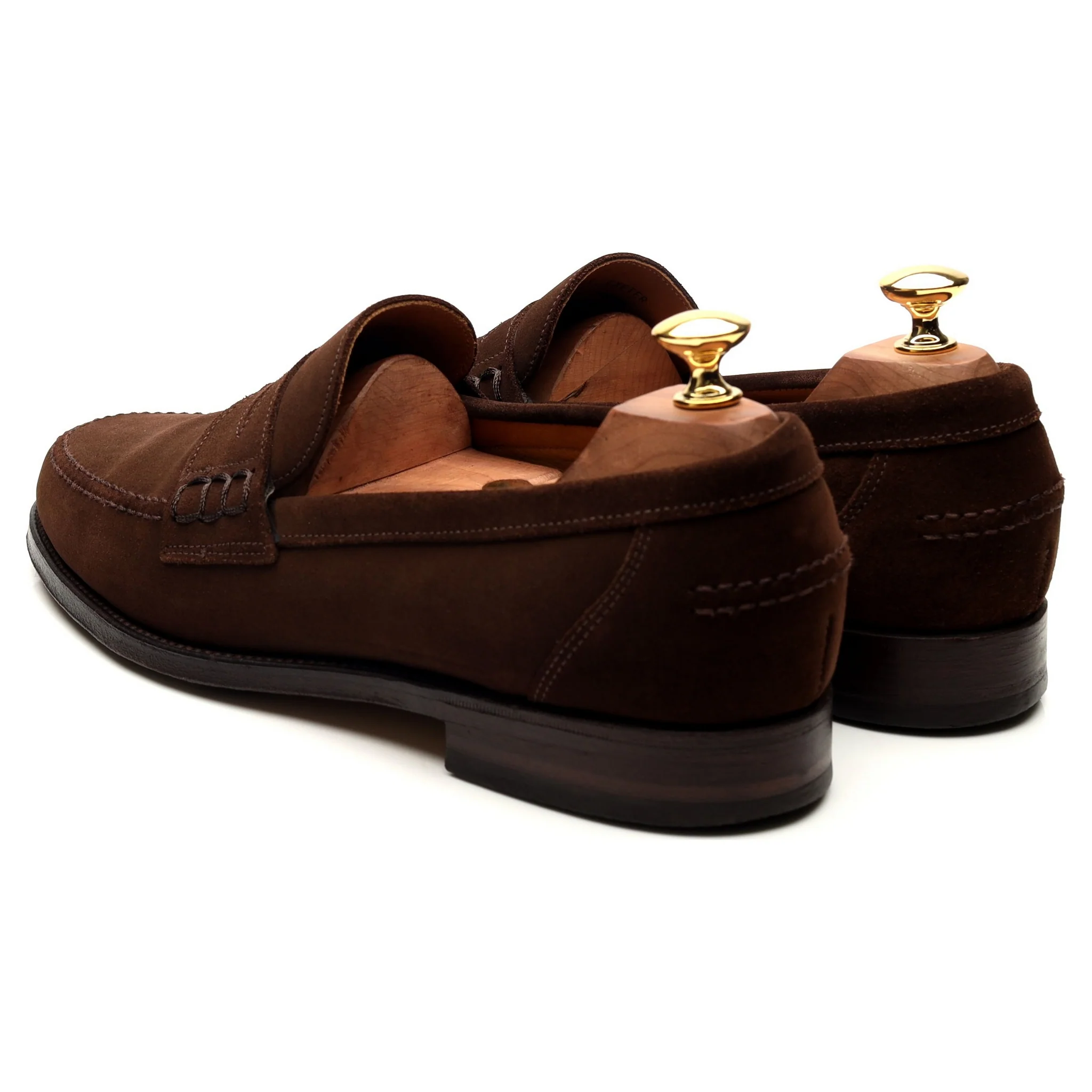 'Exeter' Dark Brown Suede Loafers UK 9 EX - Image 3