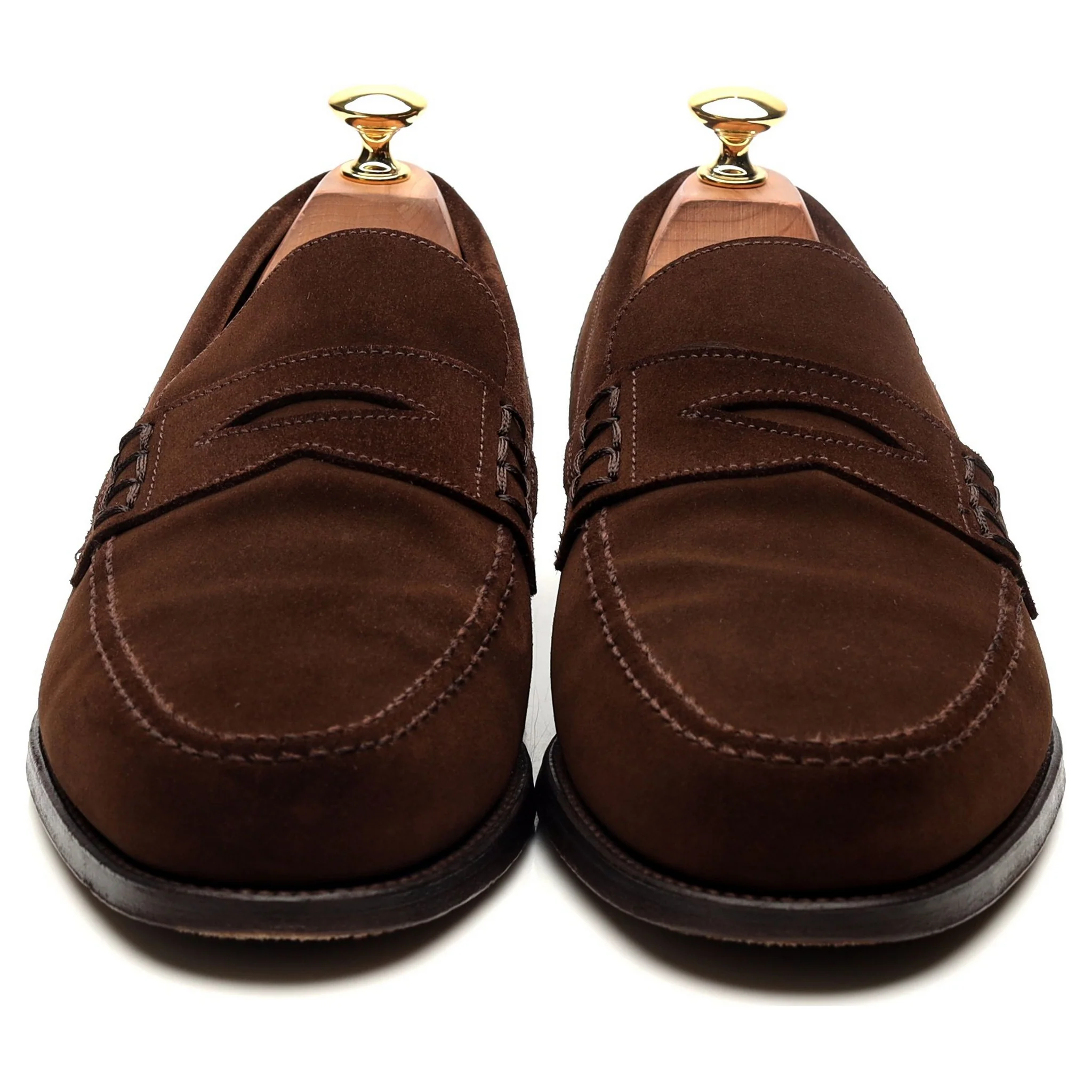 'Exeter' Dark Brown Suede Loafers UK 9 EX - Image 8