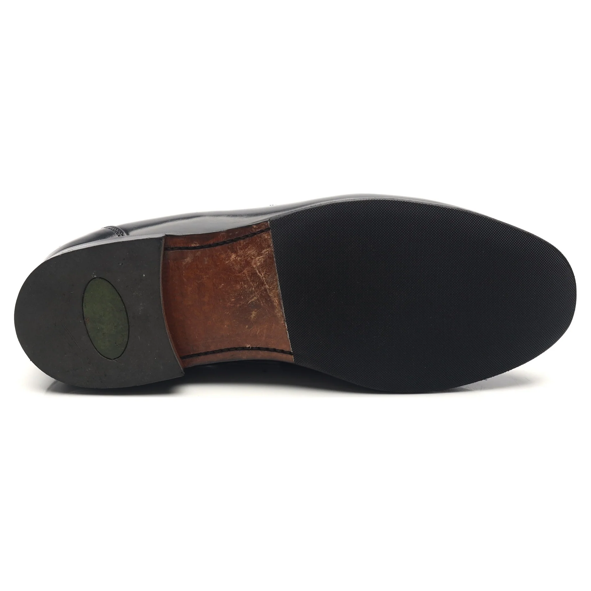 'Elstree' Black Leather Loafers UK 9 EX - Image 11