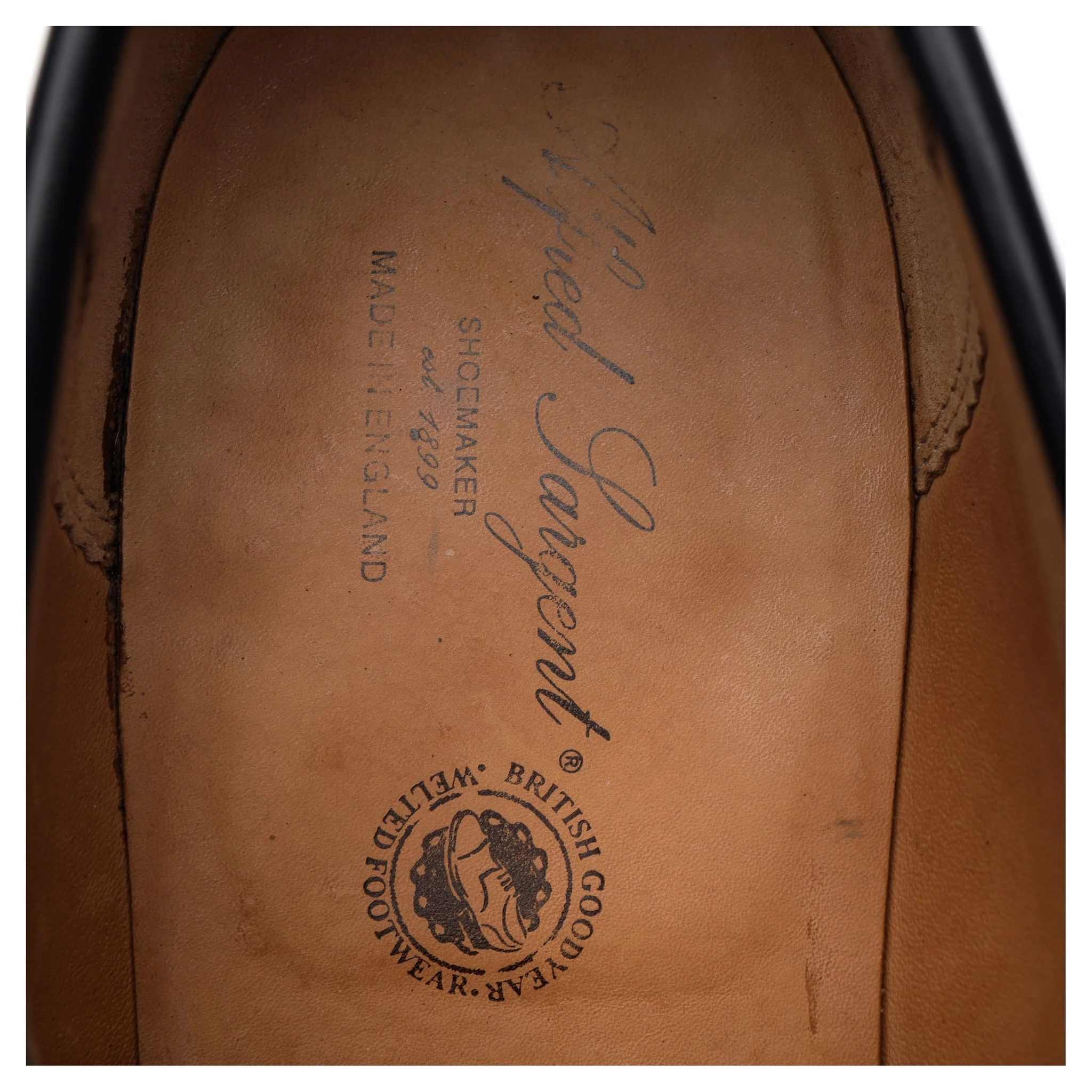 'Elstree' Black Leather Loafers UK 9 EX - Image 12