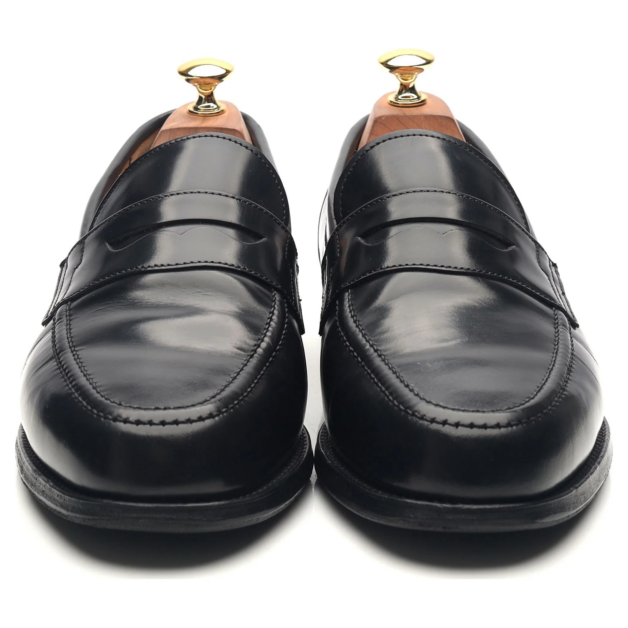 'Elstree' Black Leather Loafers UK 9 EX - Image 8