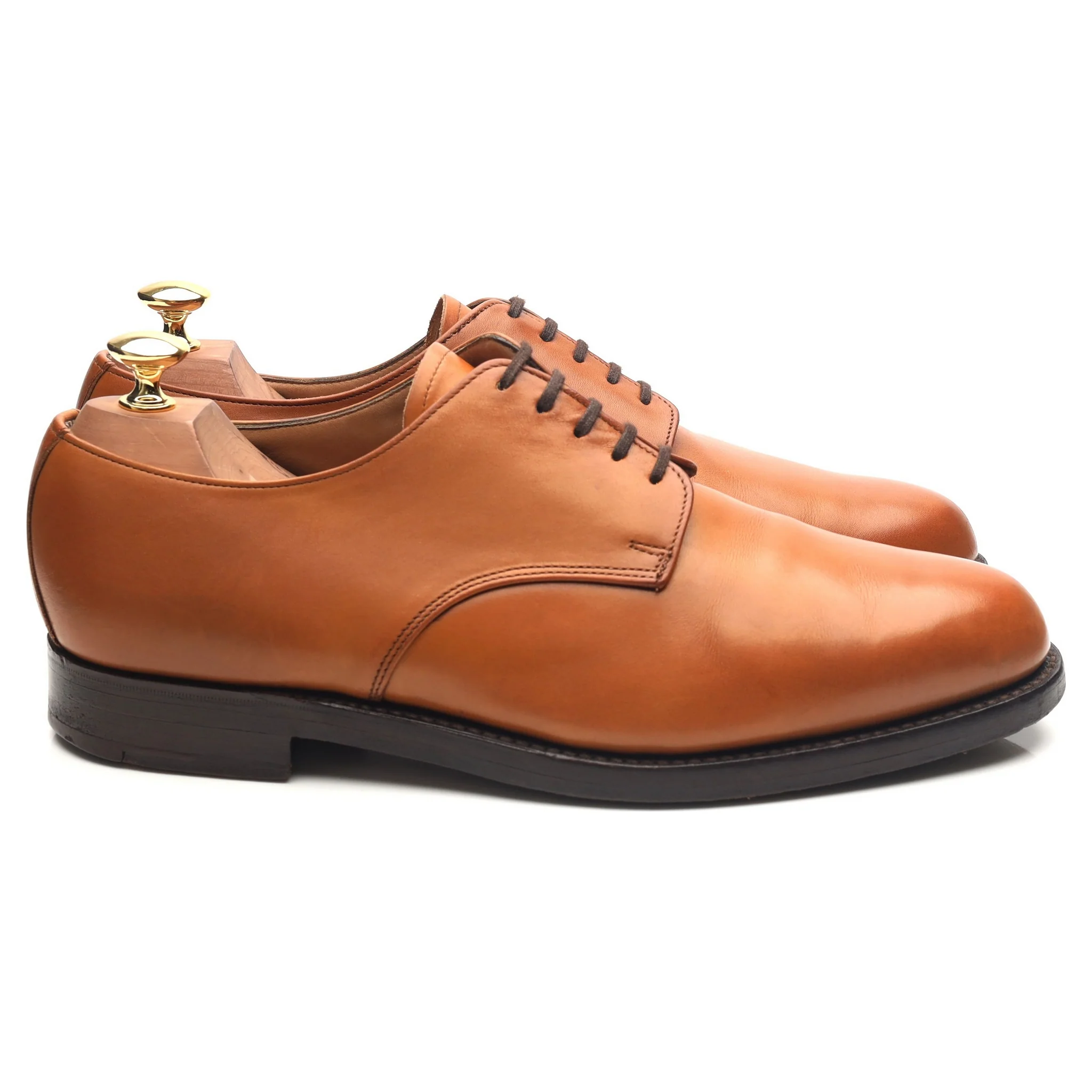 'Harewood' Tan Brown Leather Derby UK 9.5 FX - Image 6