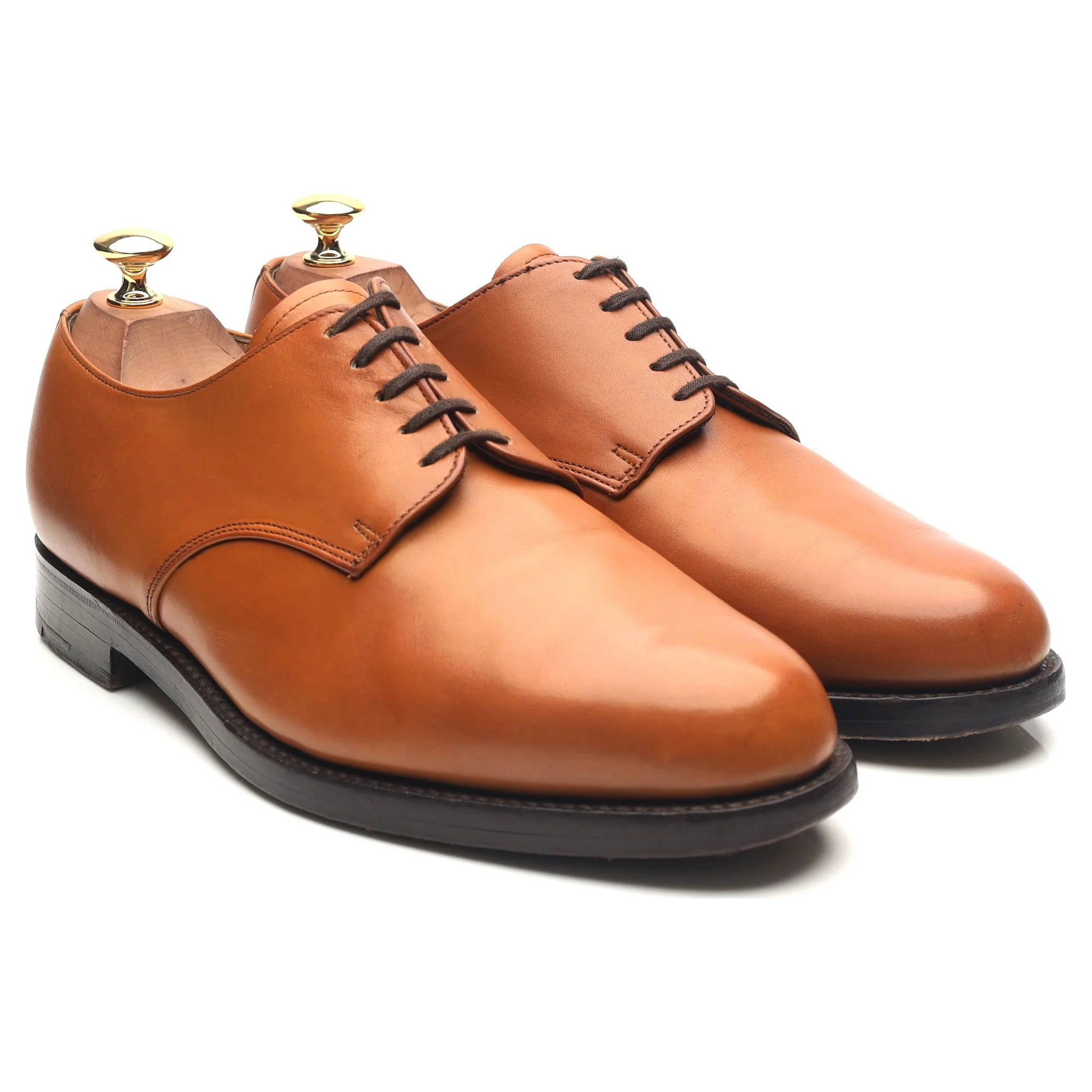 'Harewood' Tan Brown Leather Derby UK 9.5 FX - Image 7