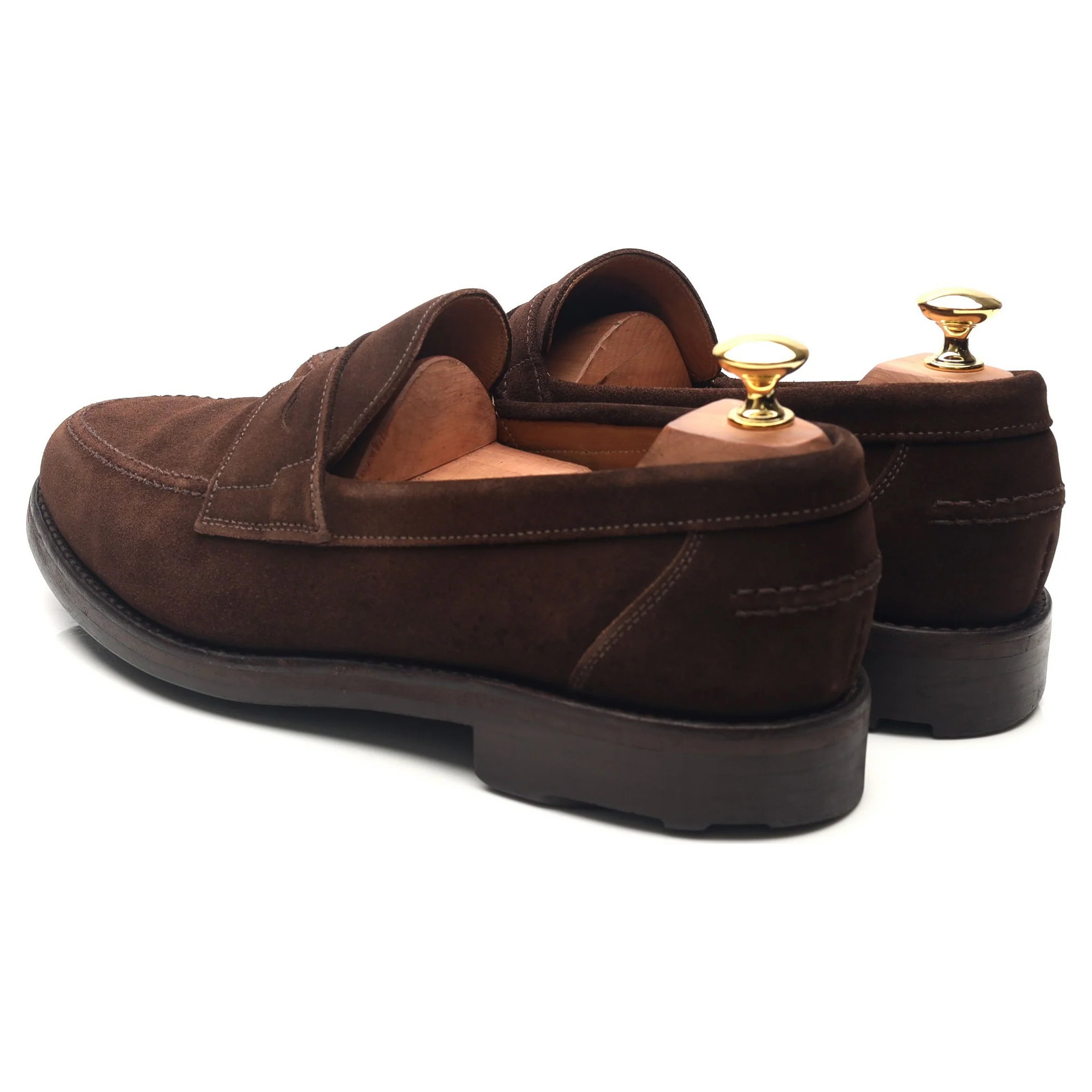 'Hendon' Dark Brown Suede Loafers UK 9 EX - Image 3