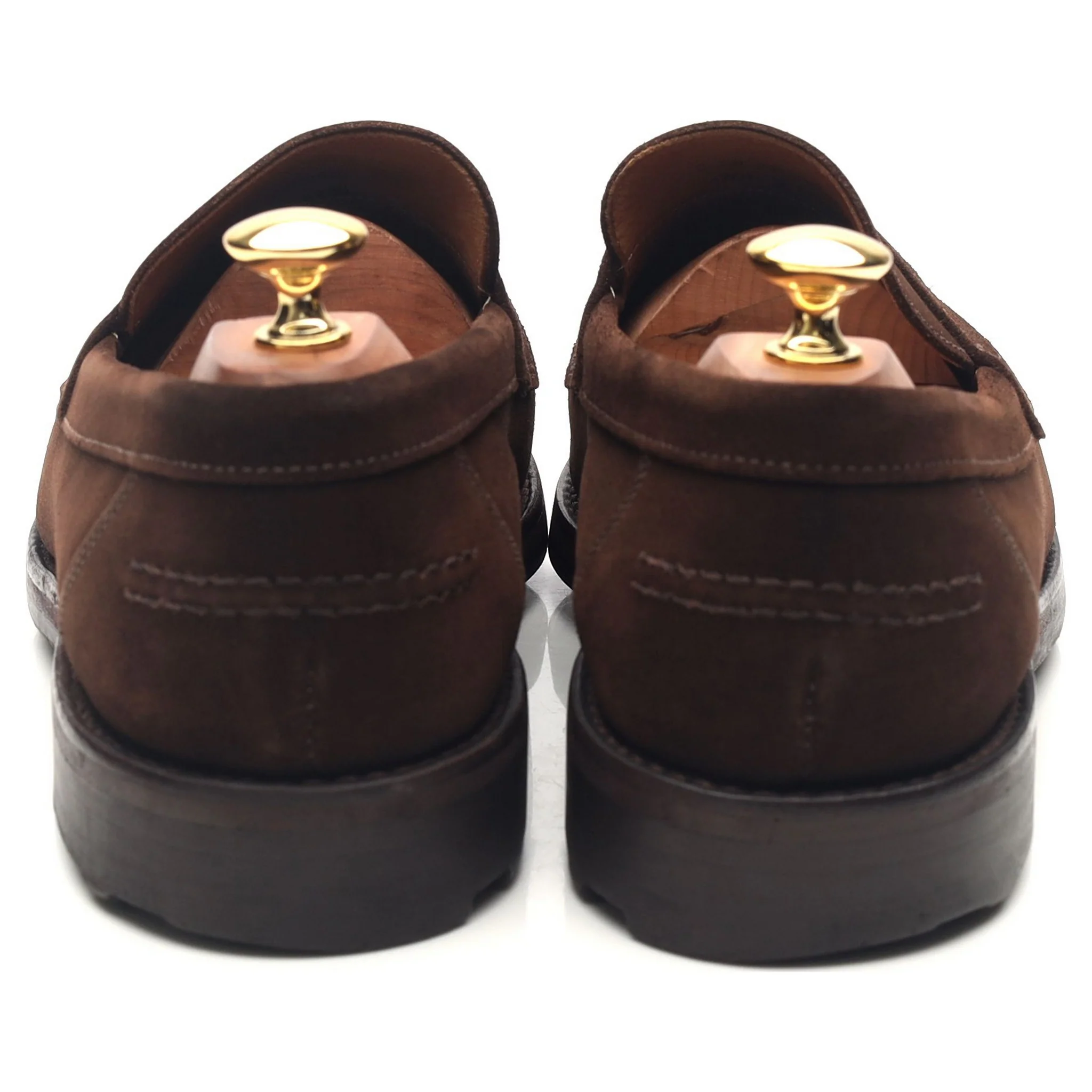 'Hendon' Dark Brown Suede Loafers UK 9 EX - Image 4
