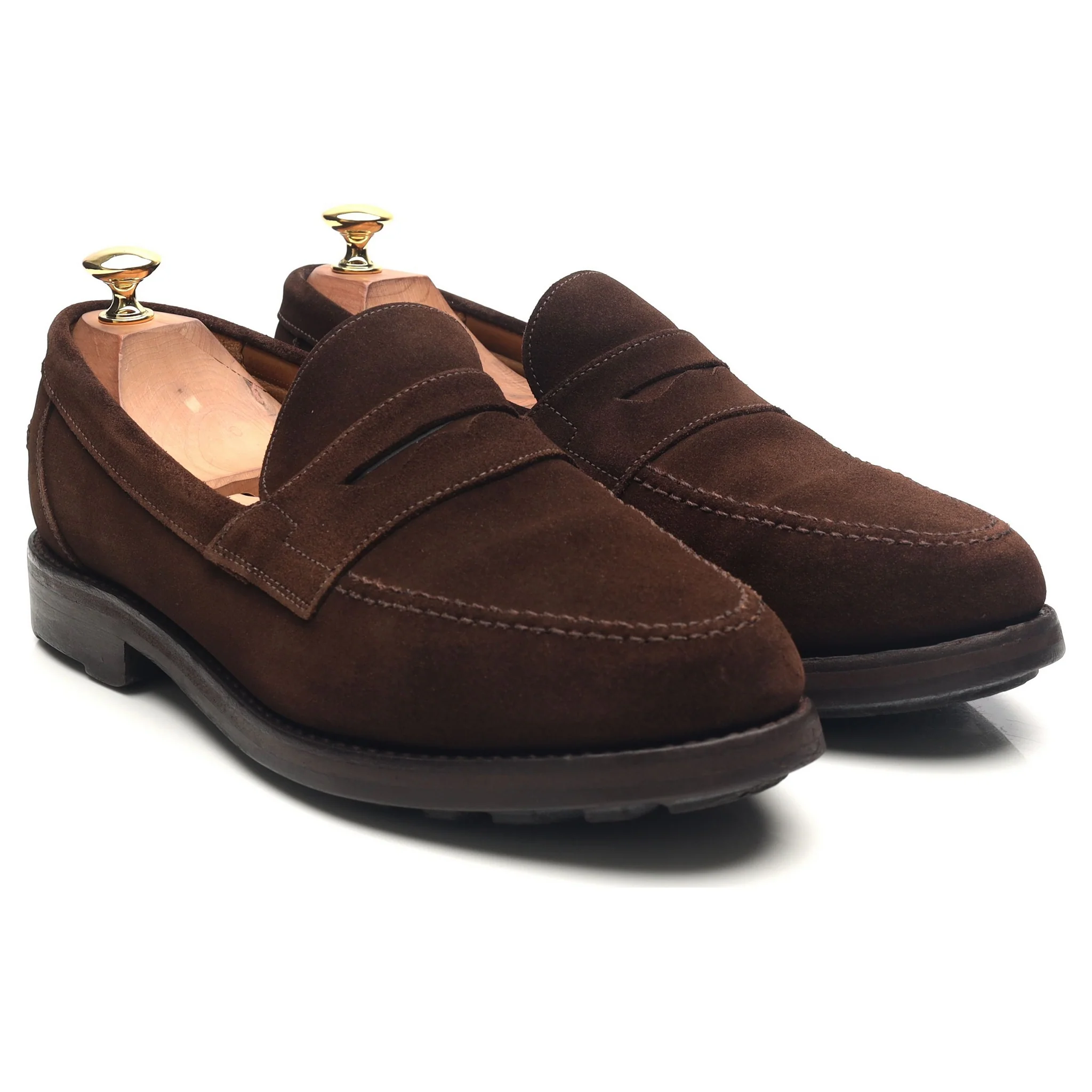 'Hendon' Dark Brown Suede Loafers UK 9 EX - Image 7