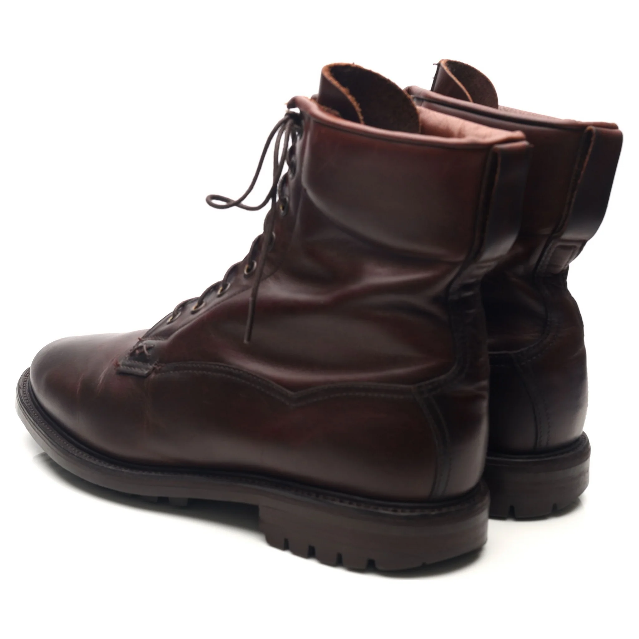 Dark Brown Leather Boots UK 9.5 F - Image 3