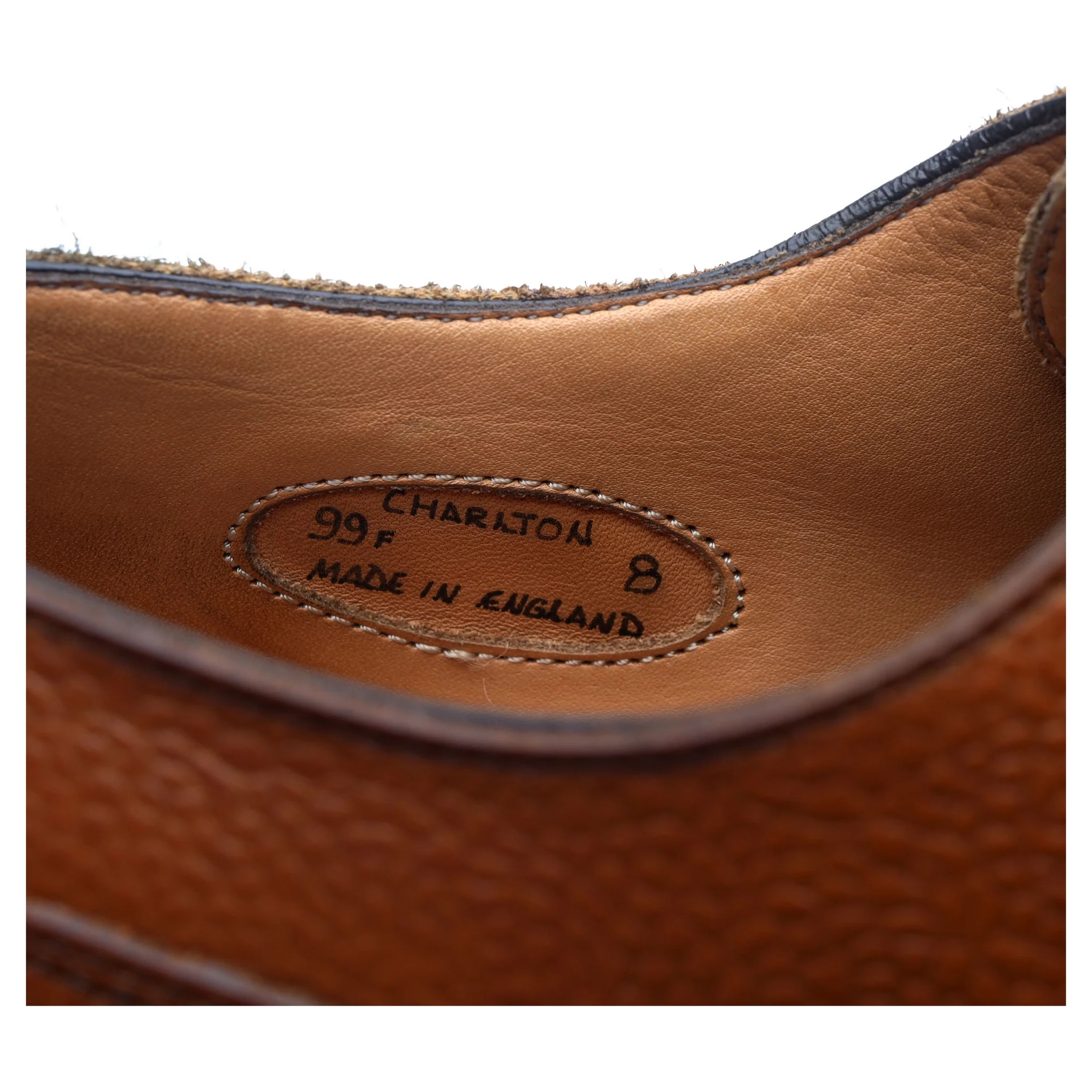 'Charlton' Tan Brown Leather Split Toe Derby UK 8 F - Image 13