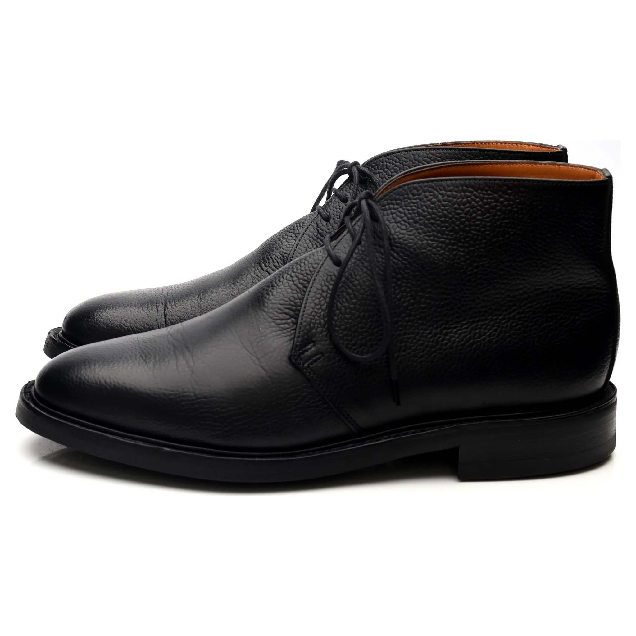 'Thurlow' Black Leather Chukka Boots UK 7.5 F - Image 2