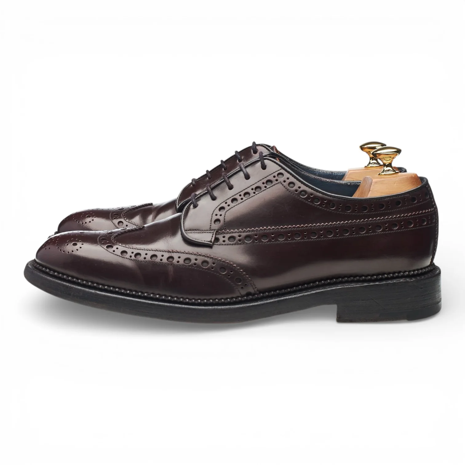 'Anderson' Burgundy Leather Derby Brogues UK 9.5 F - Image 3
