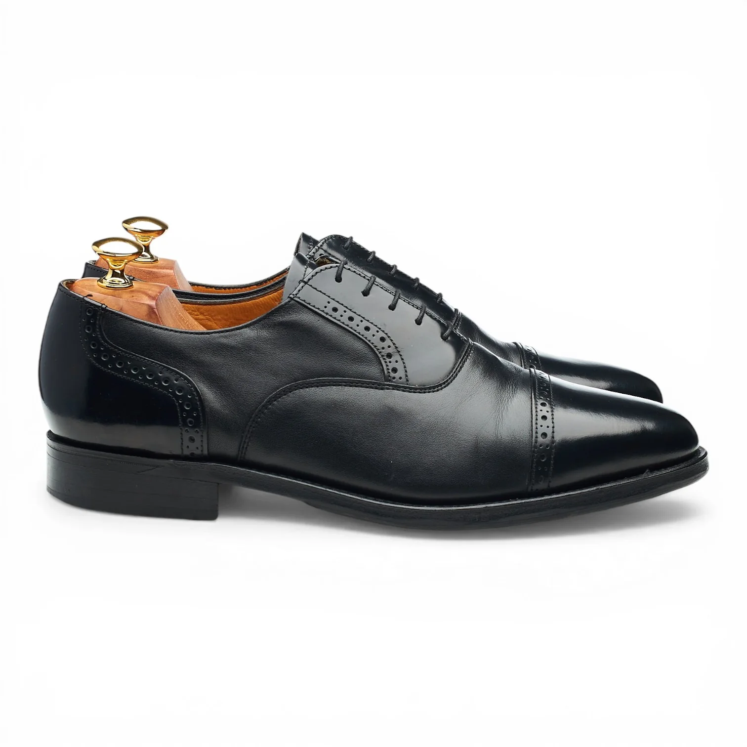 'Andy' Black Leather Oxford Brogues UK 10