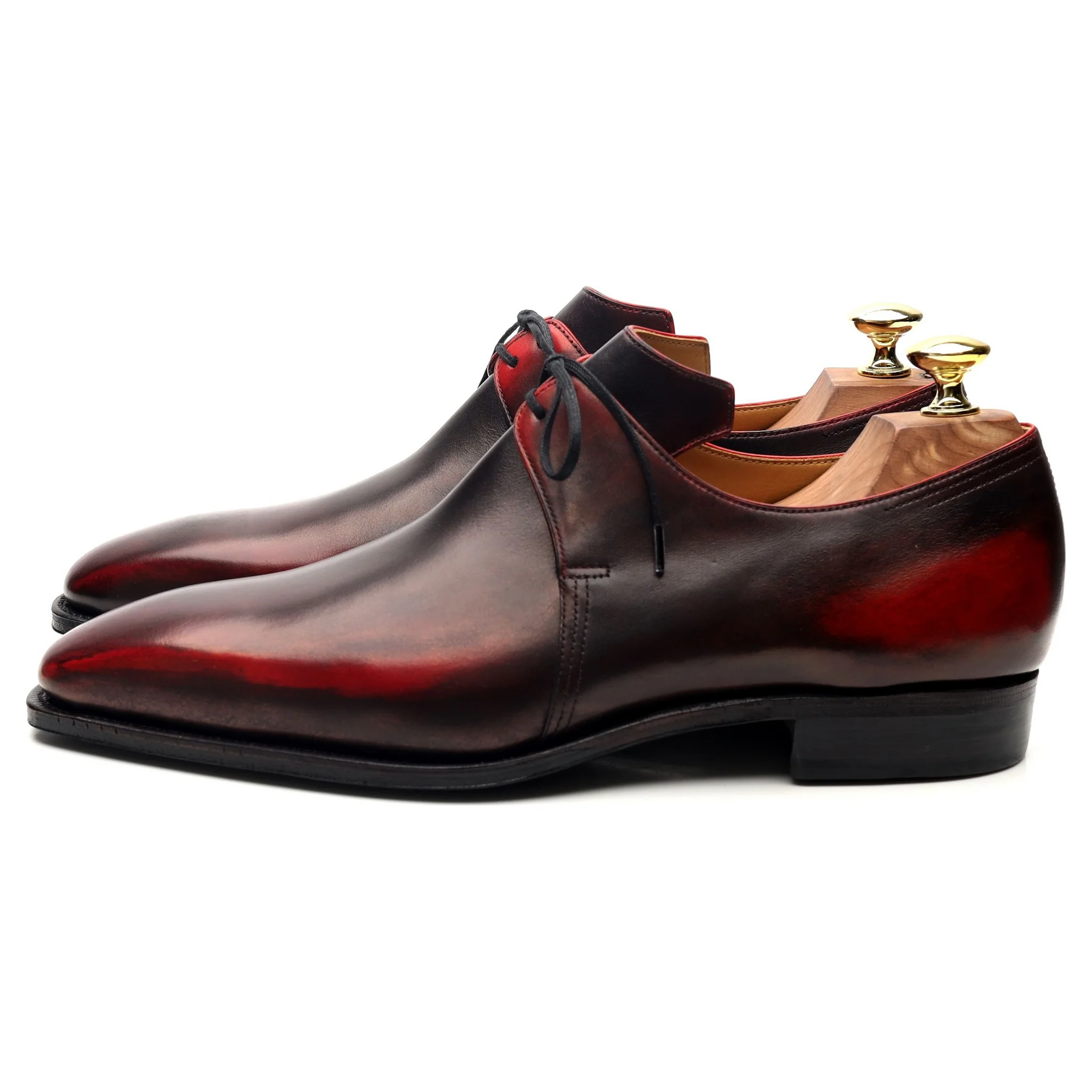 'Arca' Black Red Leather Derby UK 7 - Image 2