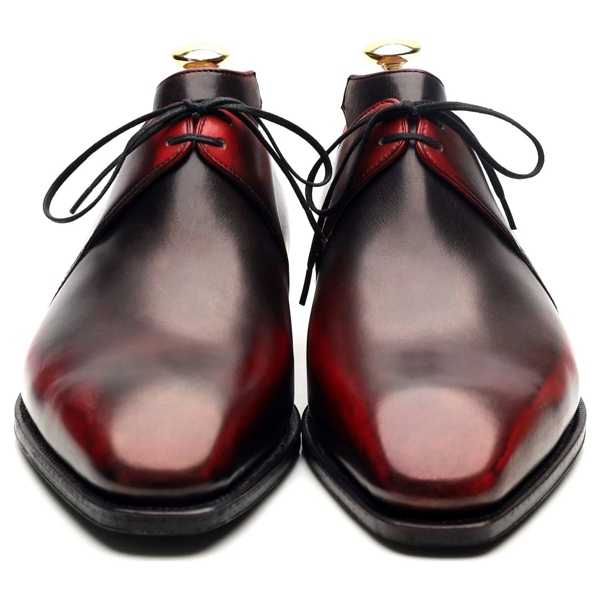 'Arca' Black Red Leather Derby UK 7 - Image 8